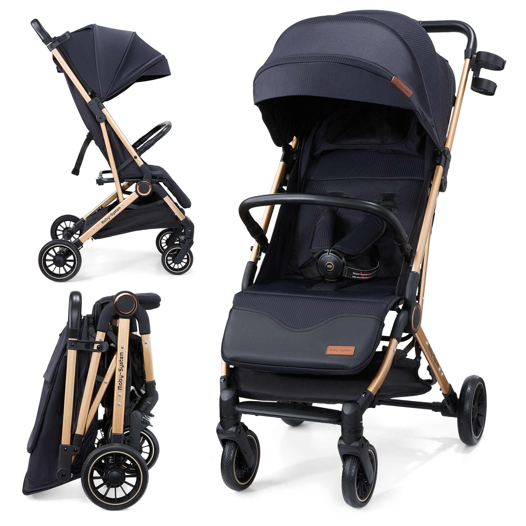 Moby-System Kinder-Buggy Moby-System LENA GOLD PRO Buggy klappbar mit Kofferfunktion