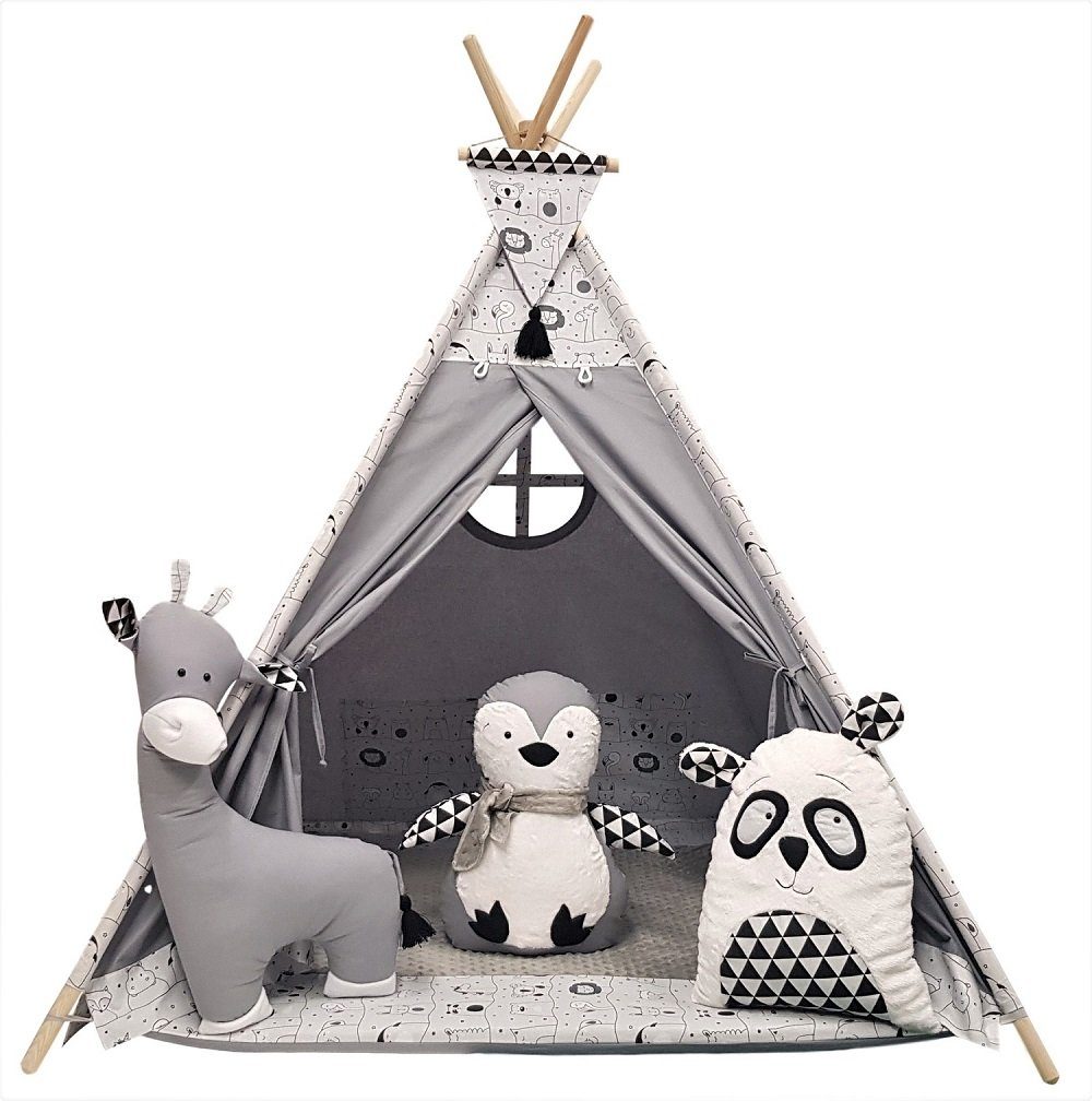 Welt der Träume Spielzelt Tipi, Kinder Spielzelt, Teepee, Zelt mit Fenster, Tipizelt, Spielset für Kinder VERSCHIEDENE MUSTER