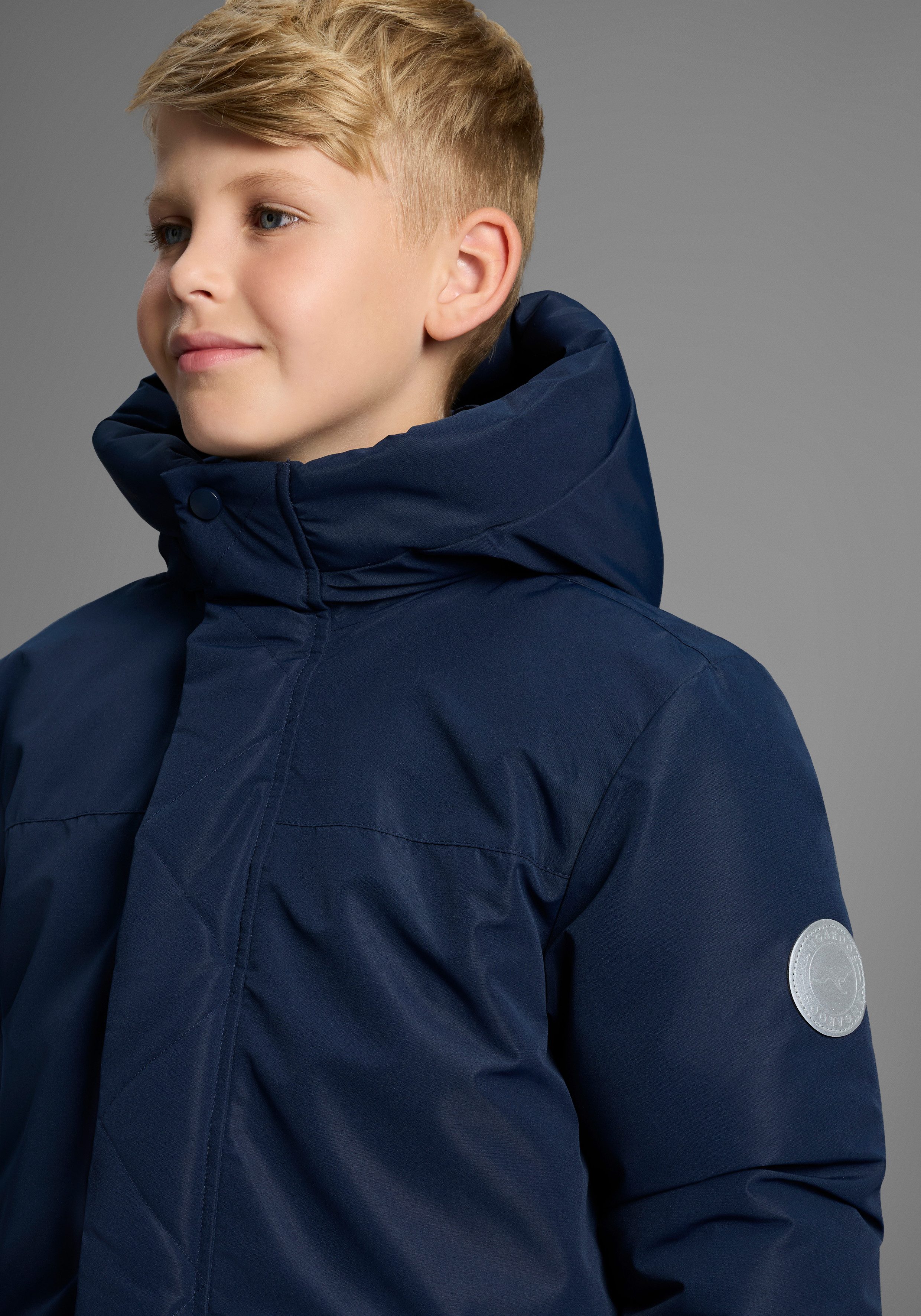 KangaROOS Outdoorjacke Winterwarme Jacke Lange Winterjacke mit reflektierenden Details