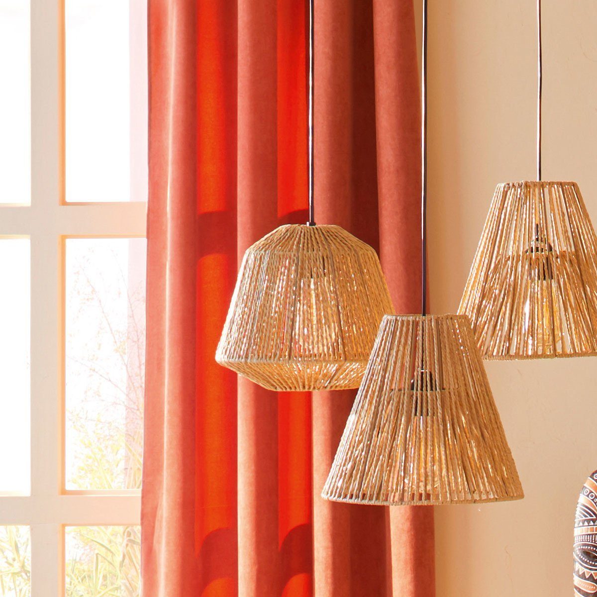 Atmosphera Créateur d'intérieur Pendelleuchte JILY, Leuchte mit Dekofunktion, ohne Leuchtmittel, Boho – Bild 3 von 5