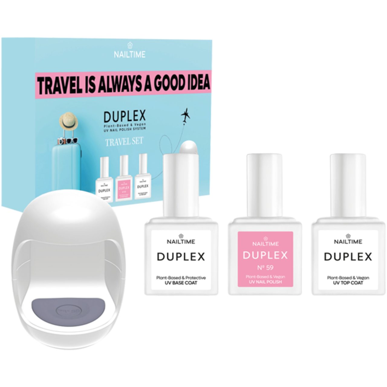 NAILTIME Nagellack-Set Duplex Travel Set, 1-tlg., für alle Haartypen, für alle Hauttypen vegan