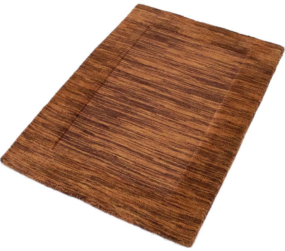Wollteppich Loribaft Teppich handgewebt braun, morgenland, rechteckig, Höhe: 8 mm, Kurzflor