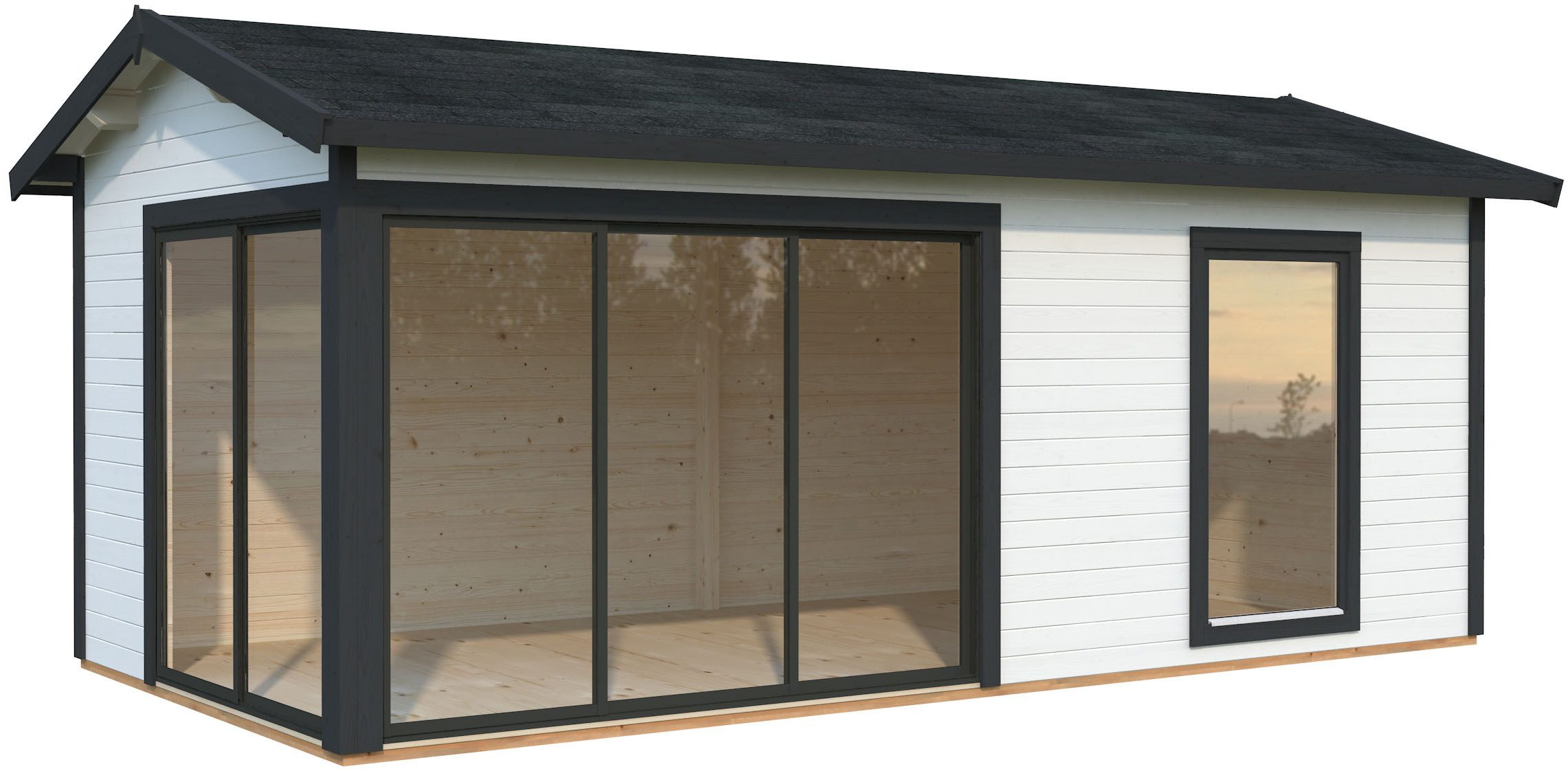 Palmako Gartenhaus Amanda Slide Plus, BxT: 639x340 cm, verschiedene Farben