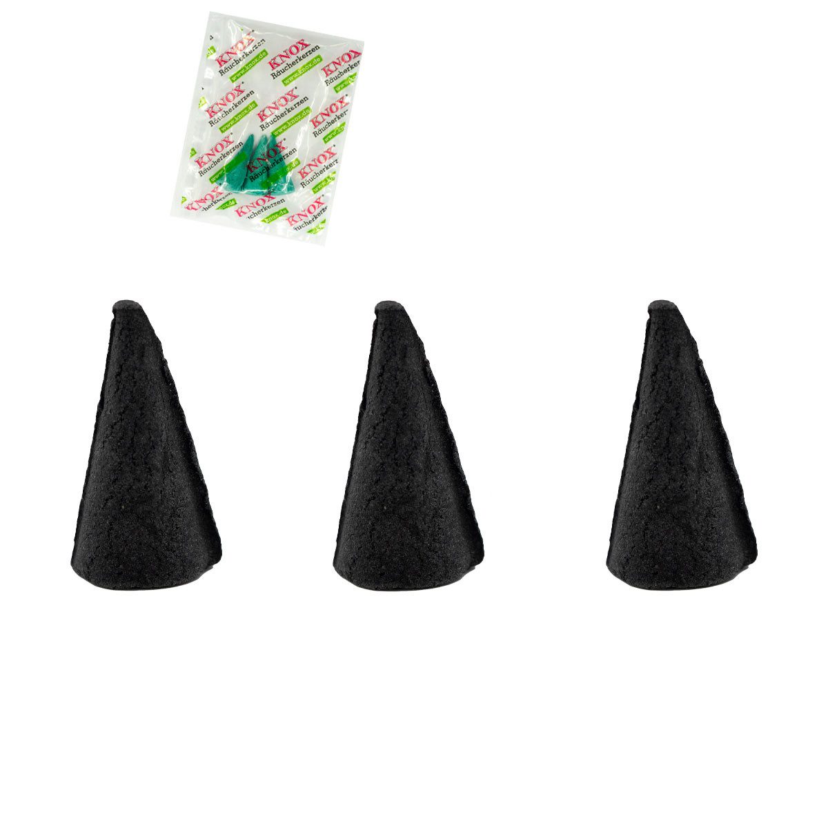 KNOX Duftkerze Räucherkerzen - XXL Riesen 3er Set - Weihrauch - Inkl. 3x Meeresbrise, Ideal für festliche Anlässe - brennt 30-40 Minuten - Made in Germany