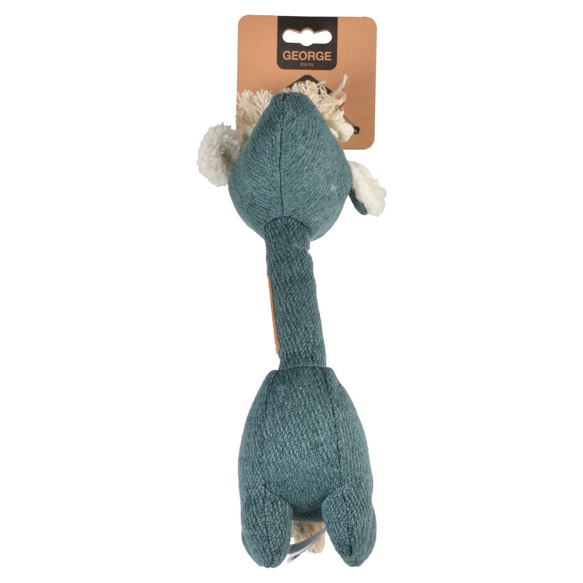 D&D Tierkuscheltier Hundespielzeug George aus Chenillestoff blau