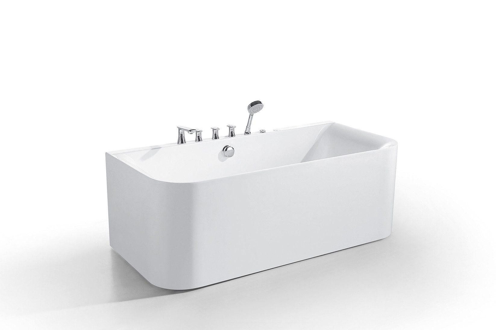 JVmoebel Whirlpool-Badewanne Whirlpool Badewanne in Weiß mit Relax-Funktion, (1-tlg), Made in Europa