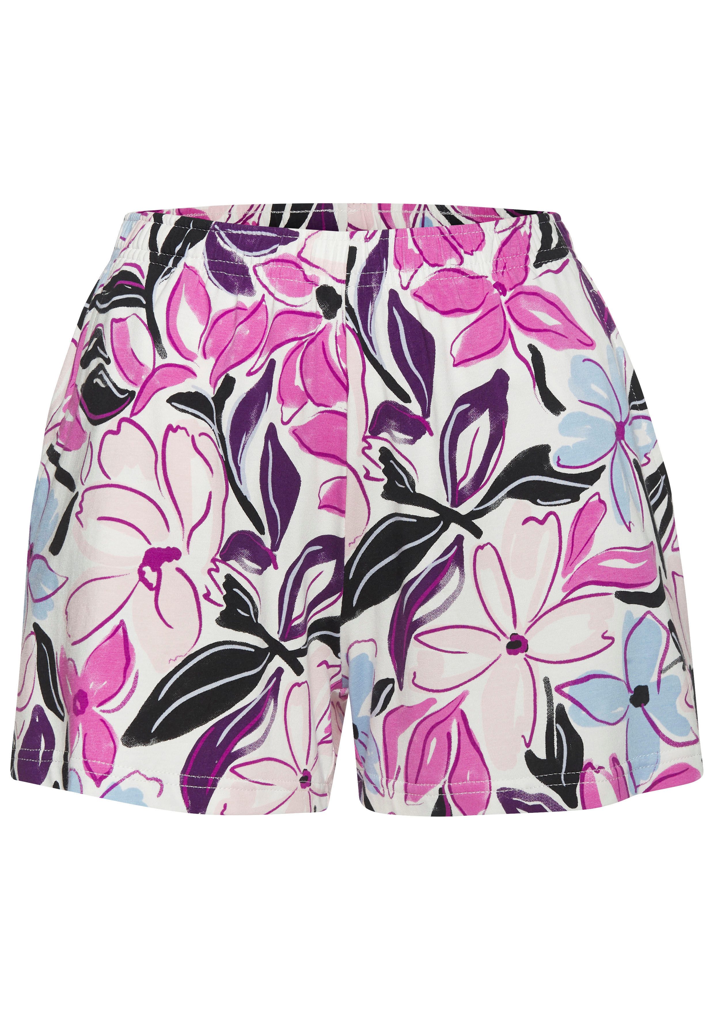 LASCANA Shorty (Set, 2 tlg) mit schönem Blumendruck