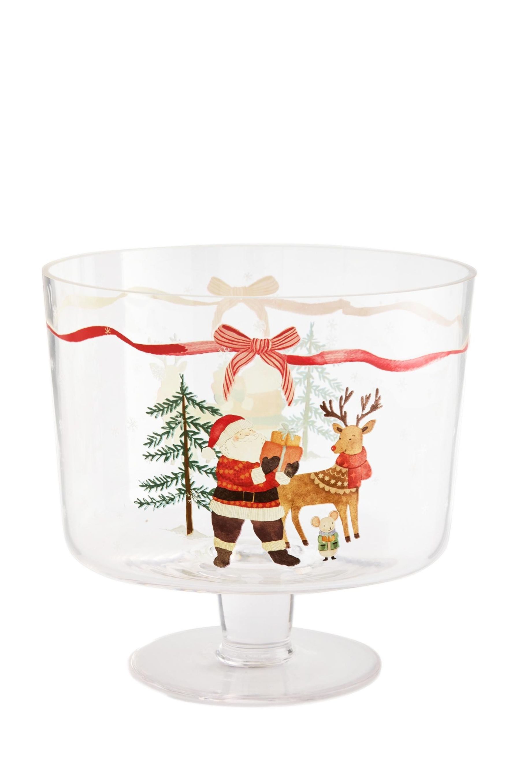 Next Dessertschale Dessertschale aus Glas mit Weihnachtsmann-Motiv, Glas, (1-tlg)