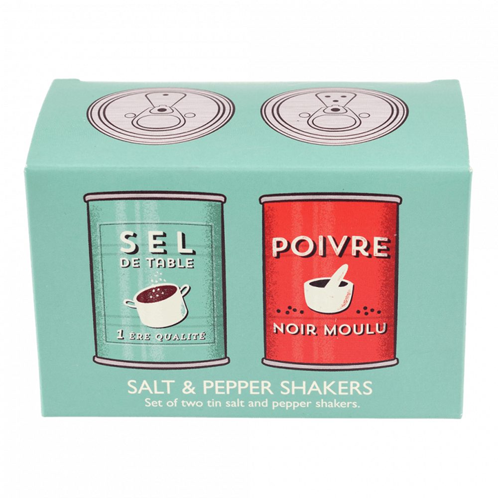 Rex London Salz- / Pfefferstreuer SEL & POIVRE, (Retro-Design, Set, 2-tlg), ca. Ø 5,2 x 6,7 cm (je Streuer) – Bild 5 von 5