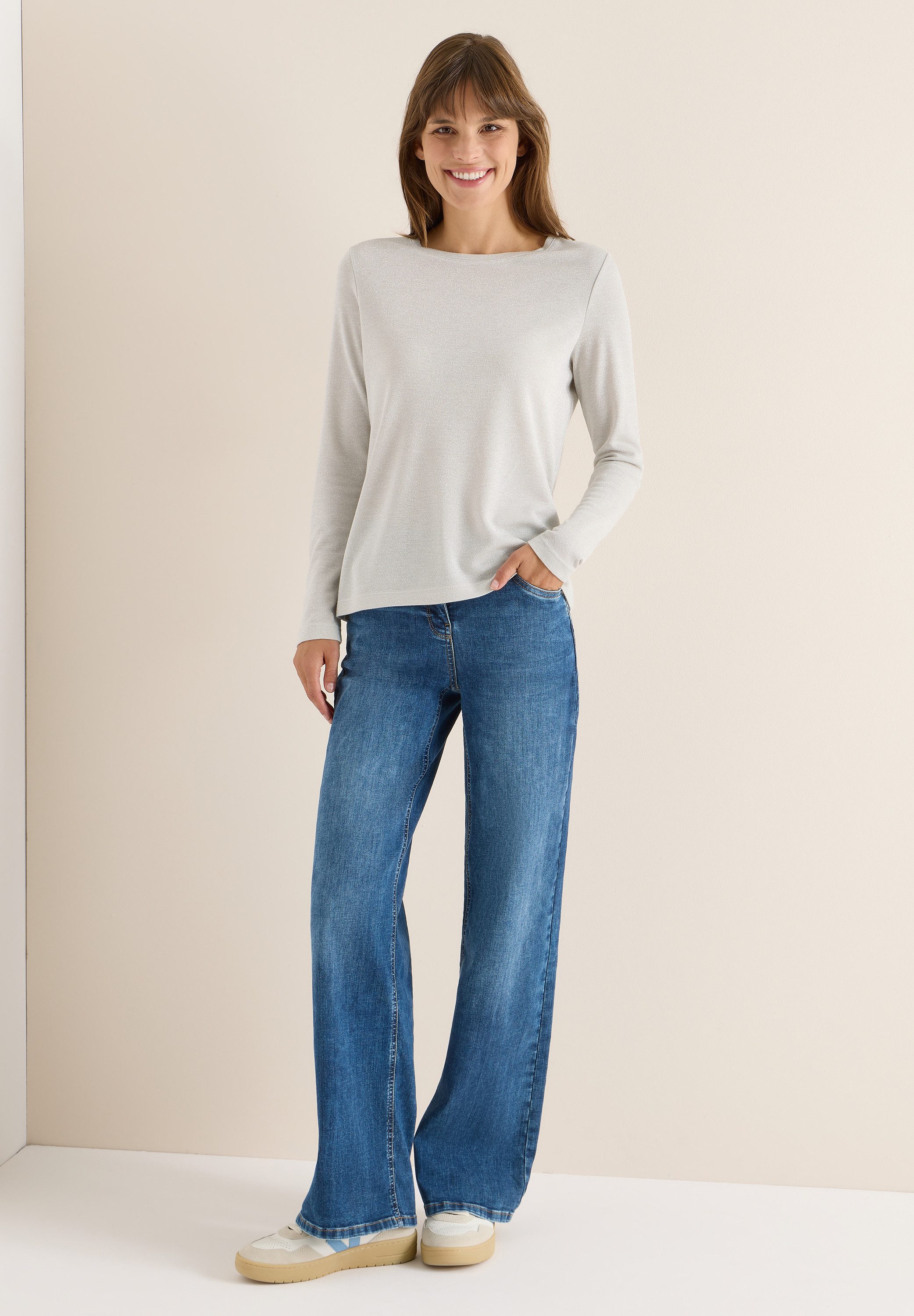 CECIL Langarmshirt im Glitzer-Look