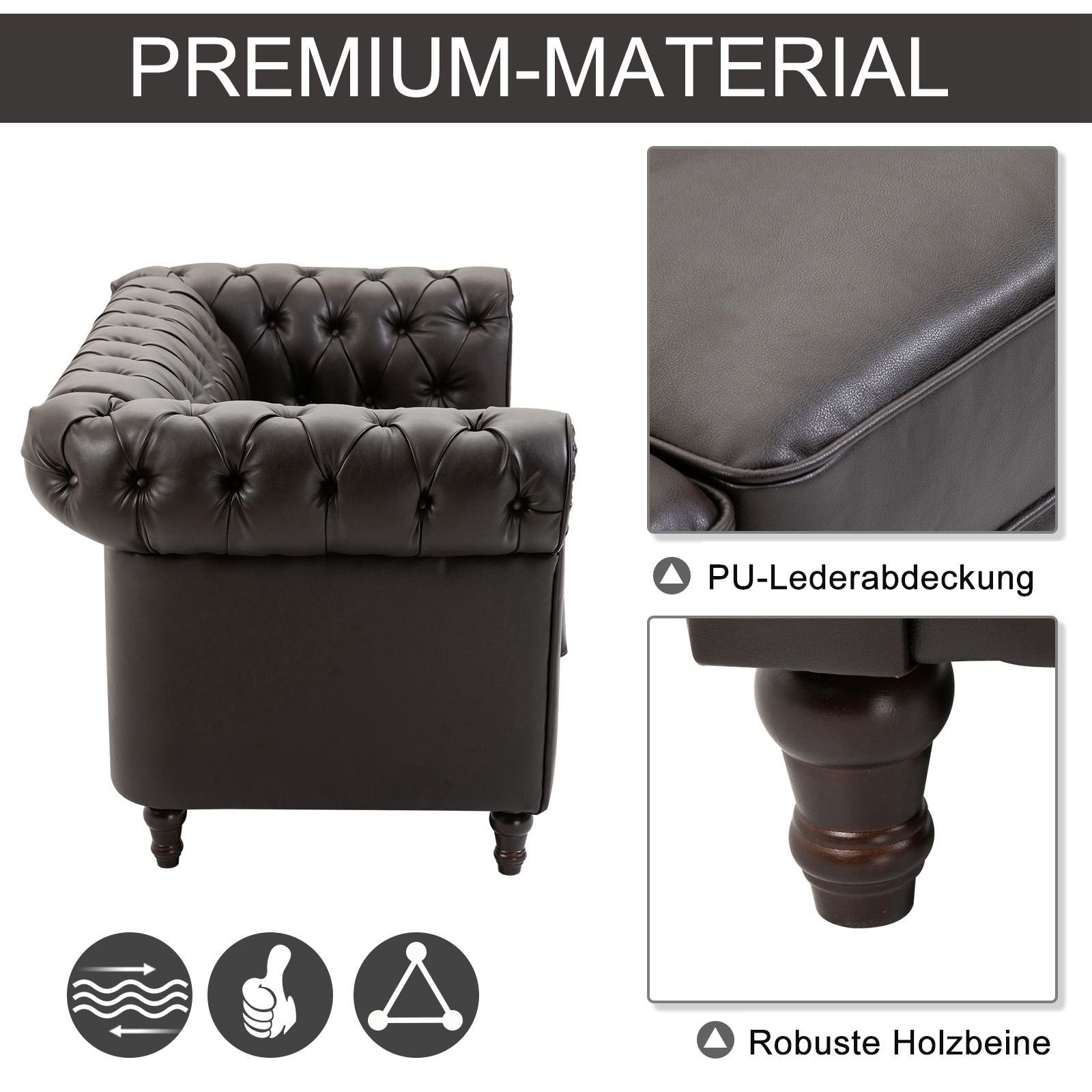 HOMCOM 2-Sitzer -Sofa
