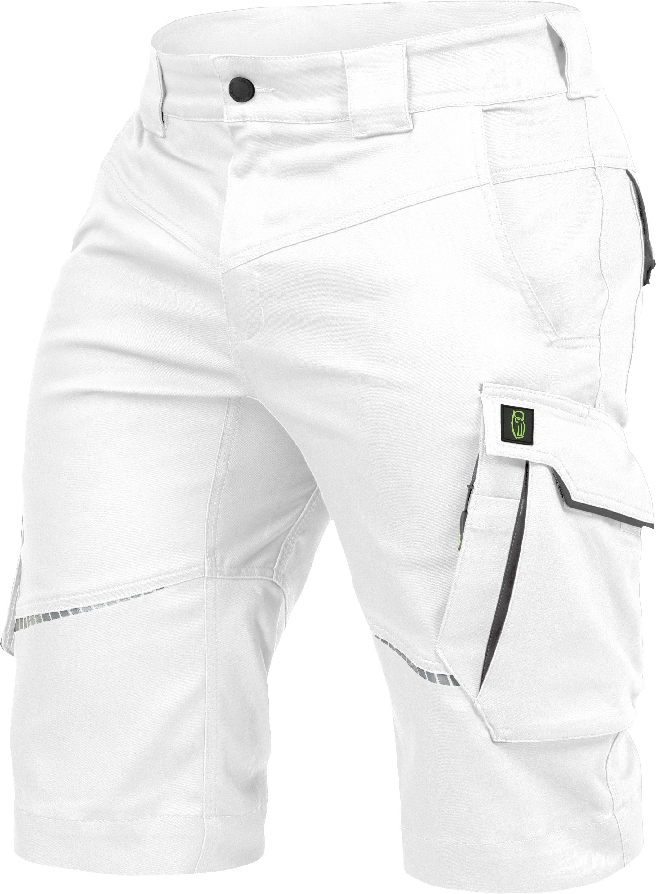 Arbeitsshorts Herren Arbeitsshorts weiß/grau Leibwächter Flex-line