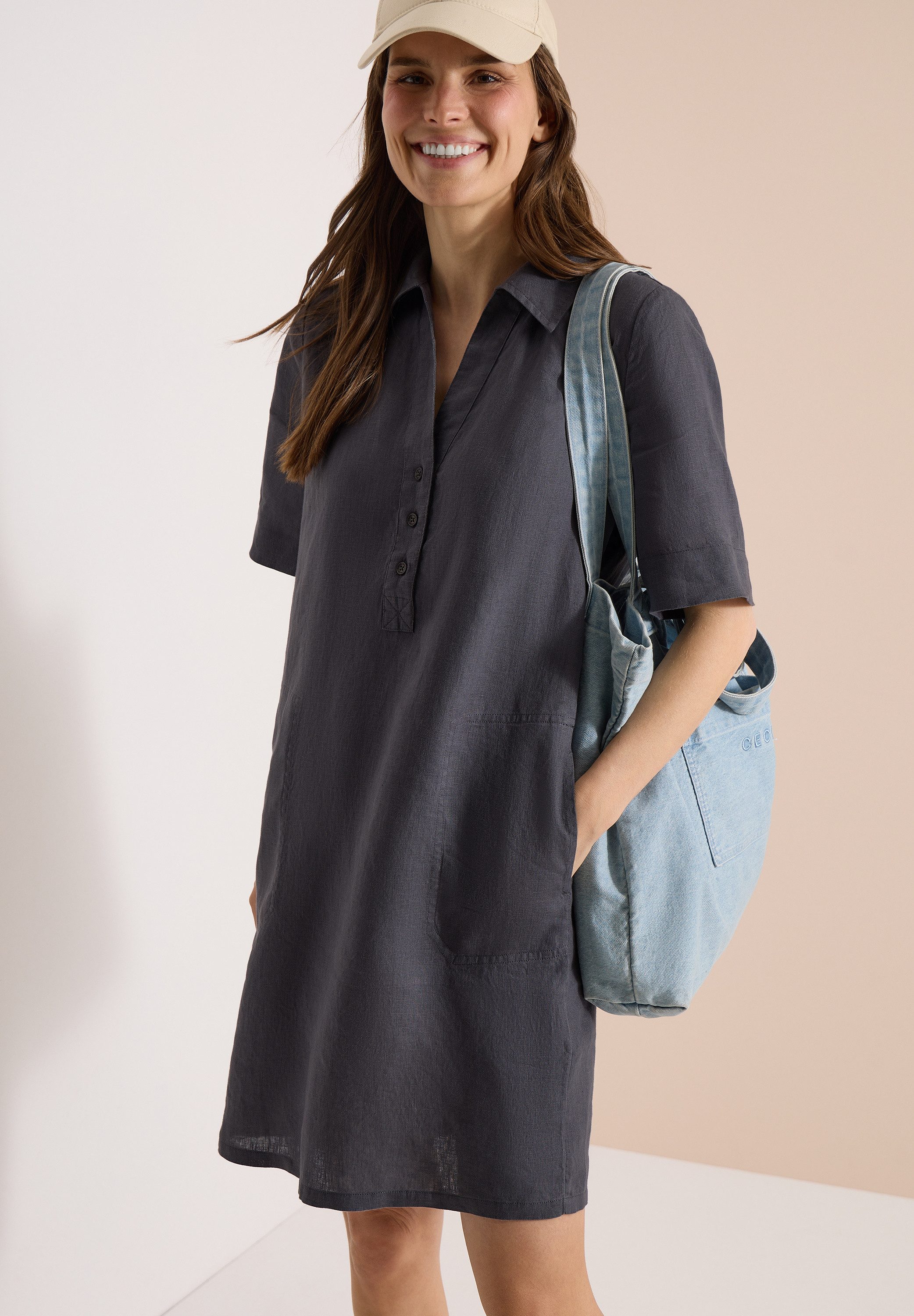 CECIL Blusenkleid aus Leinen