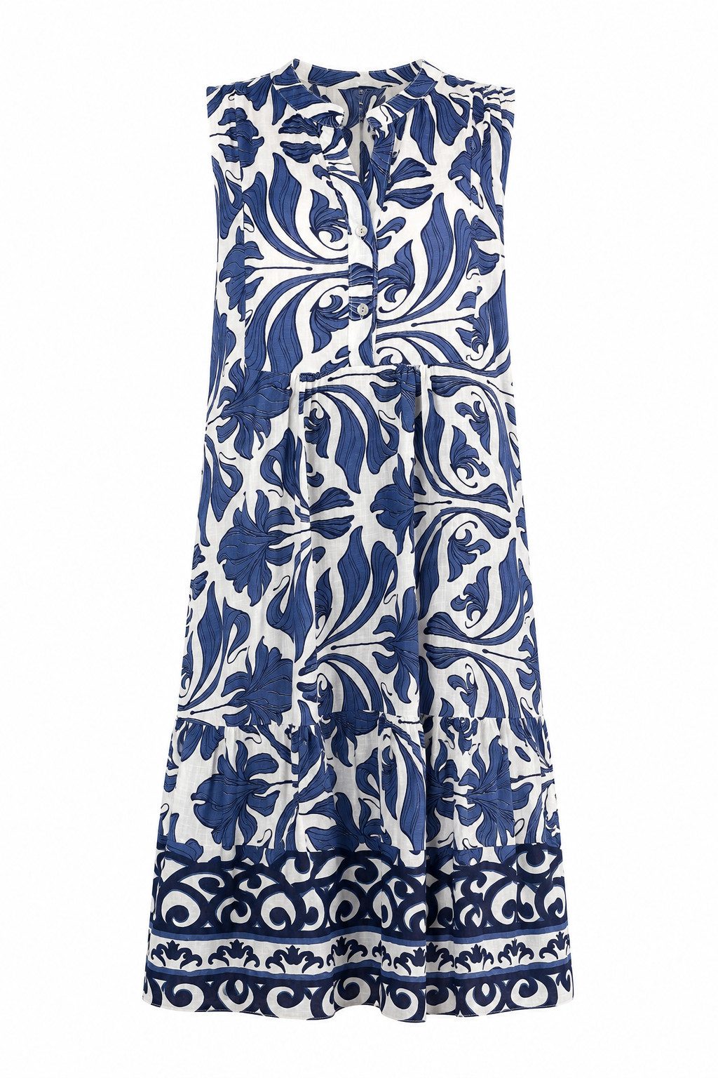 ITALY VIBES Sommerkleid - ärmelloses Kleid mit Blütenmuster Printmix für Damen ONE SIZE / passend für Größe M - XL