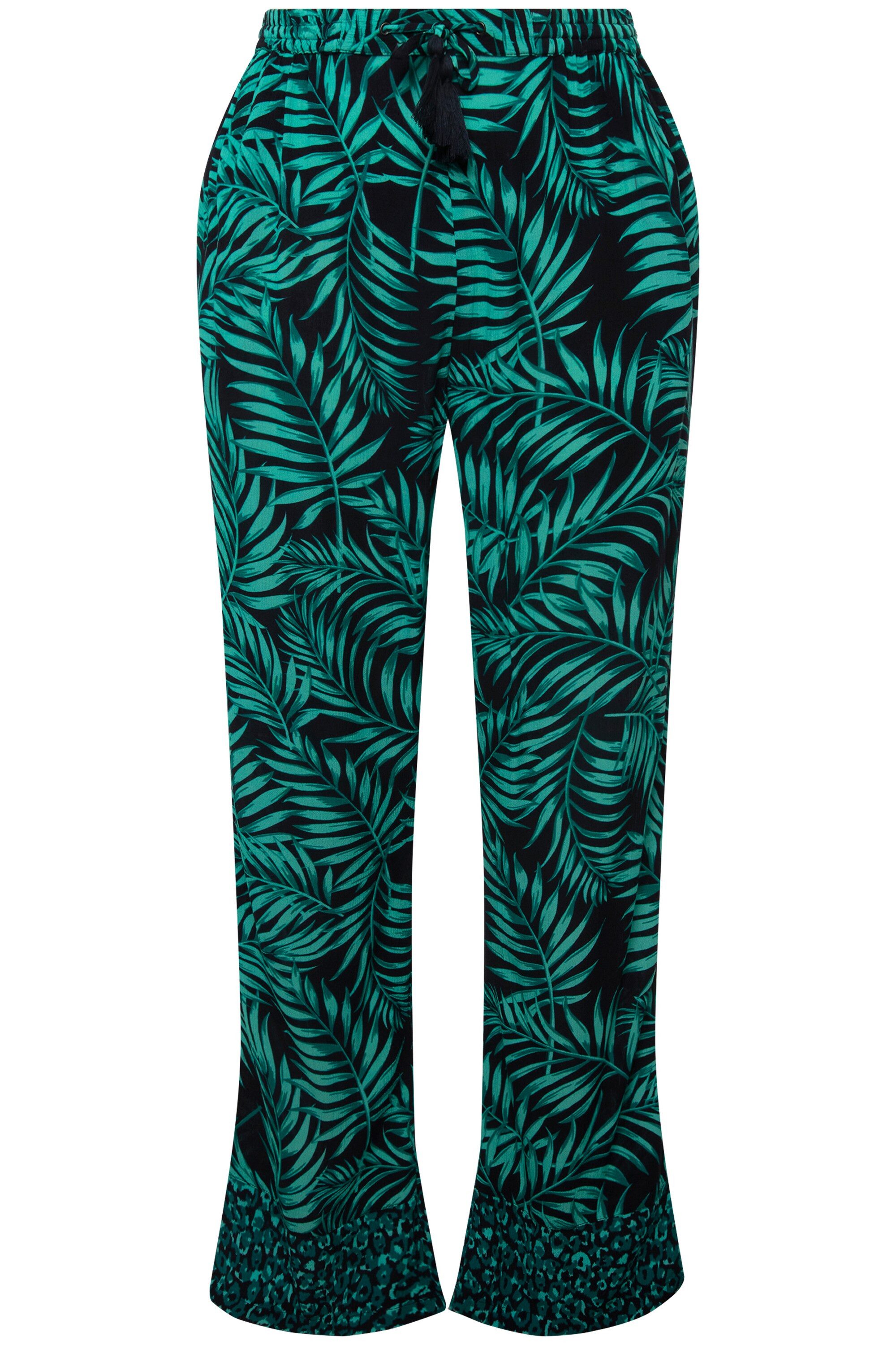 Ulla Popken Schlupfhose Schlupfhose Rose Palmen günstig online kaufen