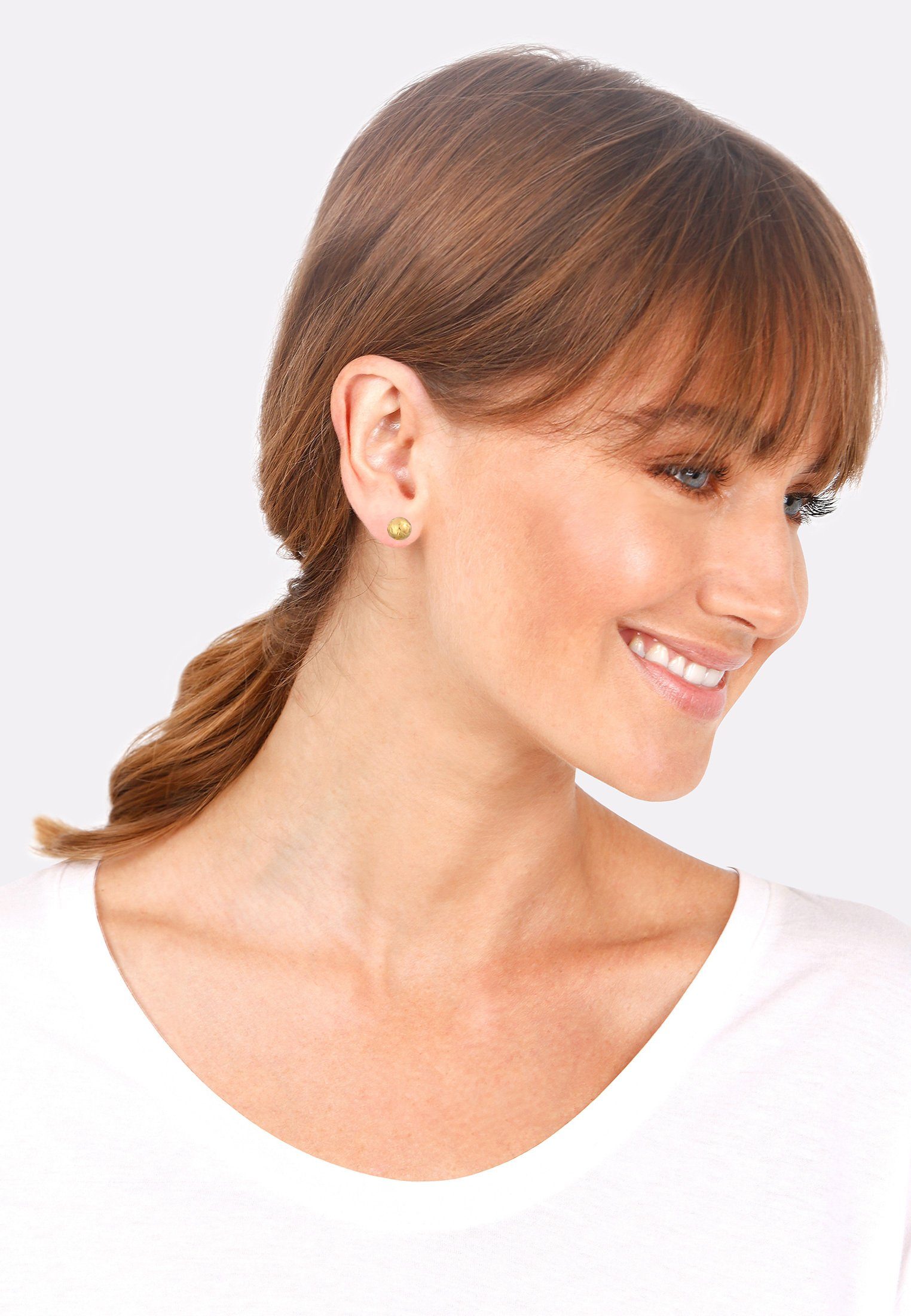 Elli Paar Ohrstecker Earcuff Klemme Stecker Kugel 925 Silber