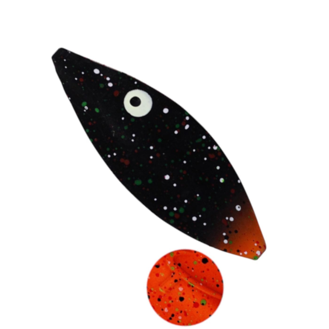 Black / Orange Splat