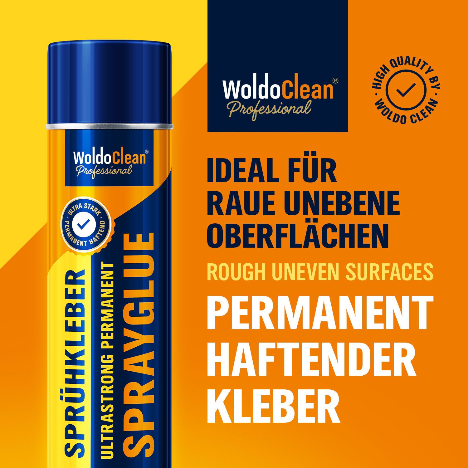 WoldoClean Sprühkleber WoldoClean Sprühkleber Auto Dachhimmel Schaumstoff 500ml, hitzebeständig Klebespray, Textilkleber, schnell trocknend