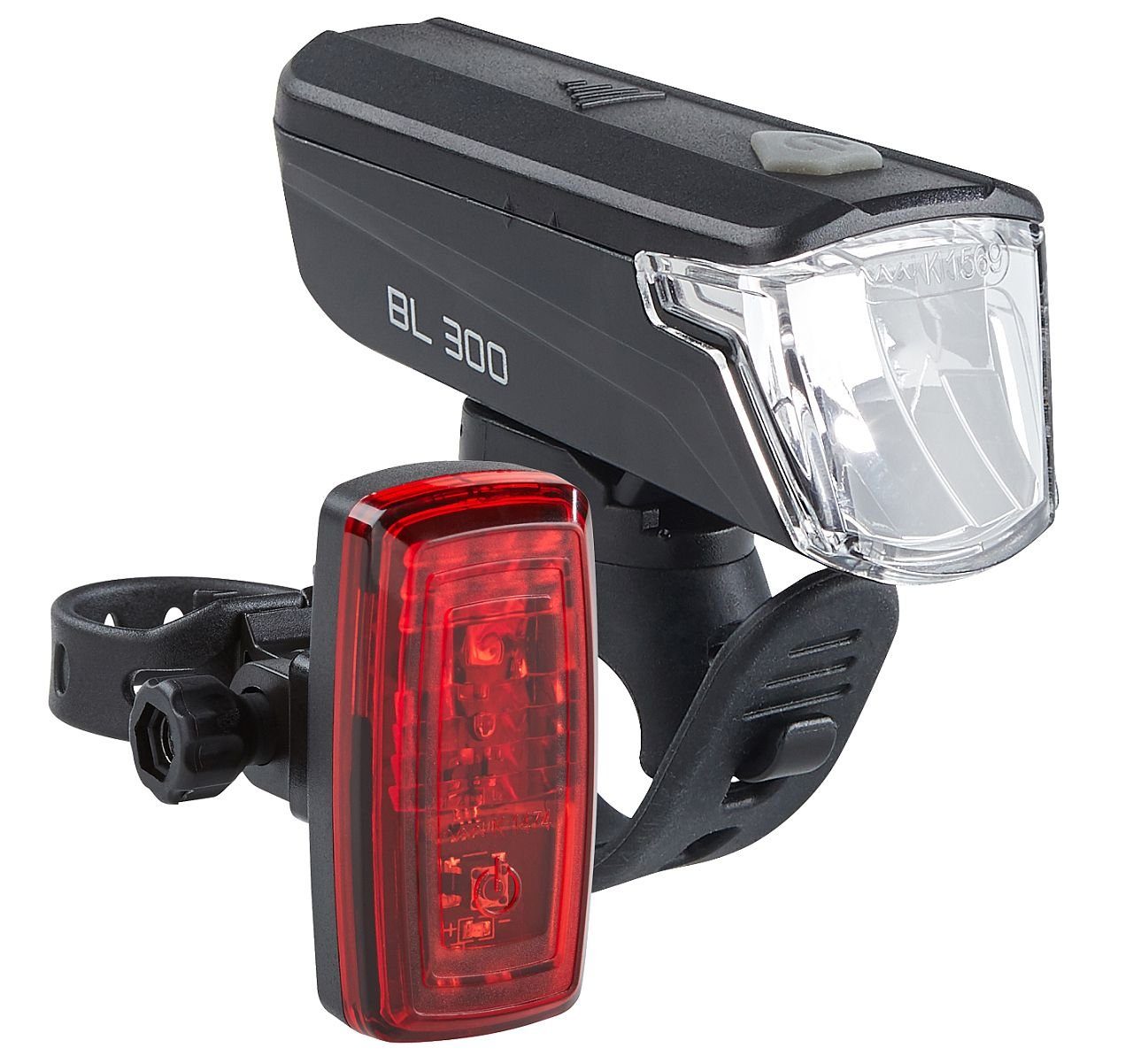 Fahrradbeleuchtung Fahrrad LED Batterie Lampen Set 30 15 Lux BL300 Frontlicht Rücklicht