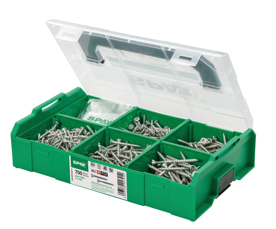 SPAX Senkschraube SPAX Montagekoffer L-BOXX Mini, 1 Stück, Schraubenset mit günstig online kaufen