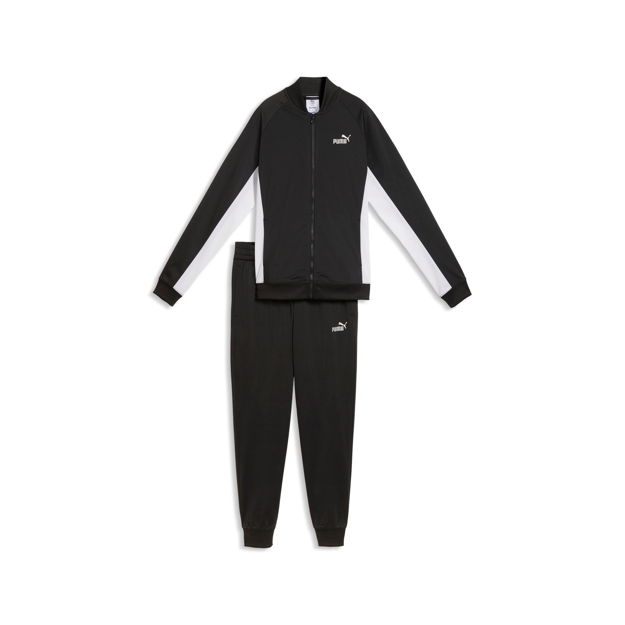 PUMA Trainingsanzug POLY BASEBALL SUIT CL (2-tlg), zweiteiliges Set, Langarm-Oberteil, mit Knopfleiste, Regular Fit