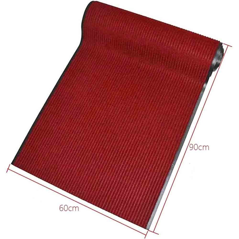 Roter Teppich Indoor-Eingangsmatte 90x60cm, FELIXLEO Dicke Fußmatte rutschfest Fußmat