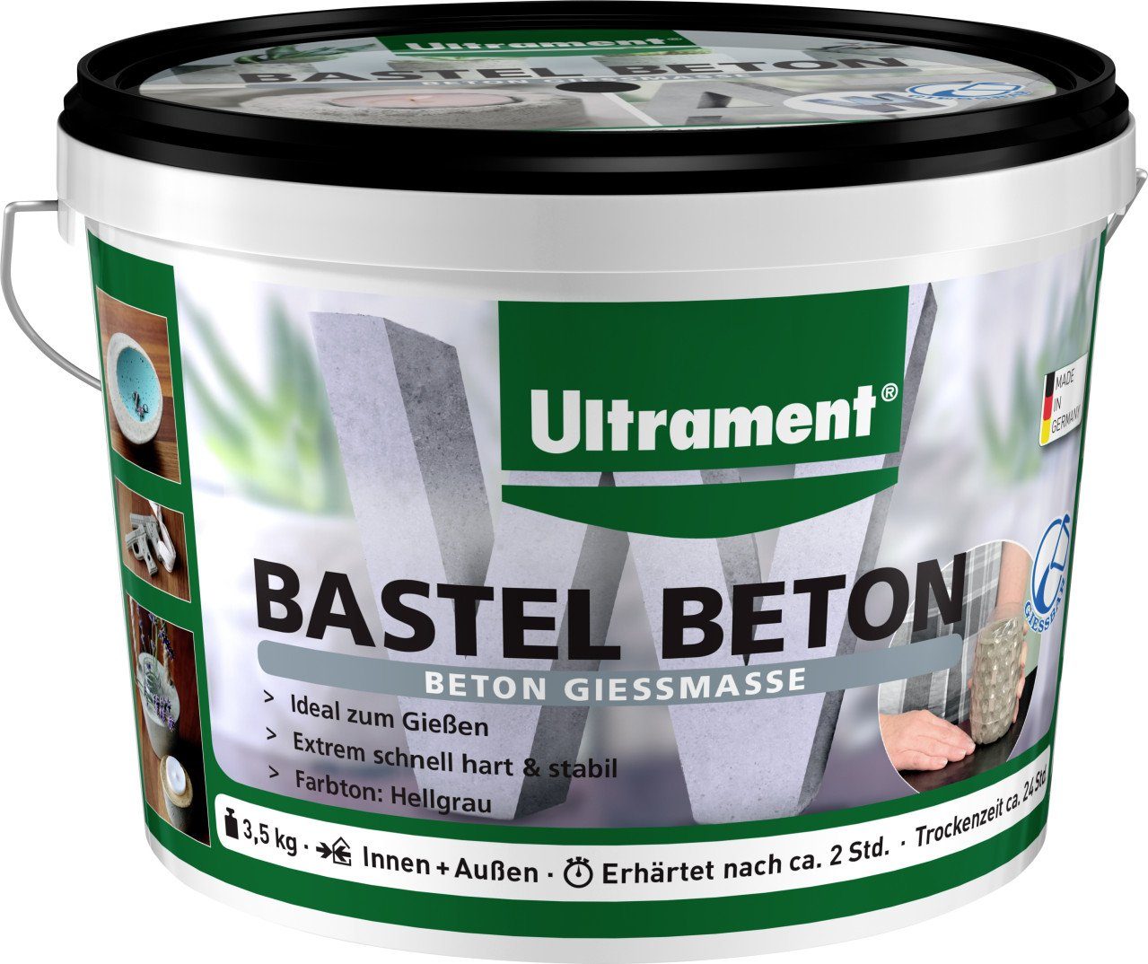 Ultrament Beton Ultrament Bastel Beton Gießmasse 3,5 kg, hellgrau