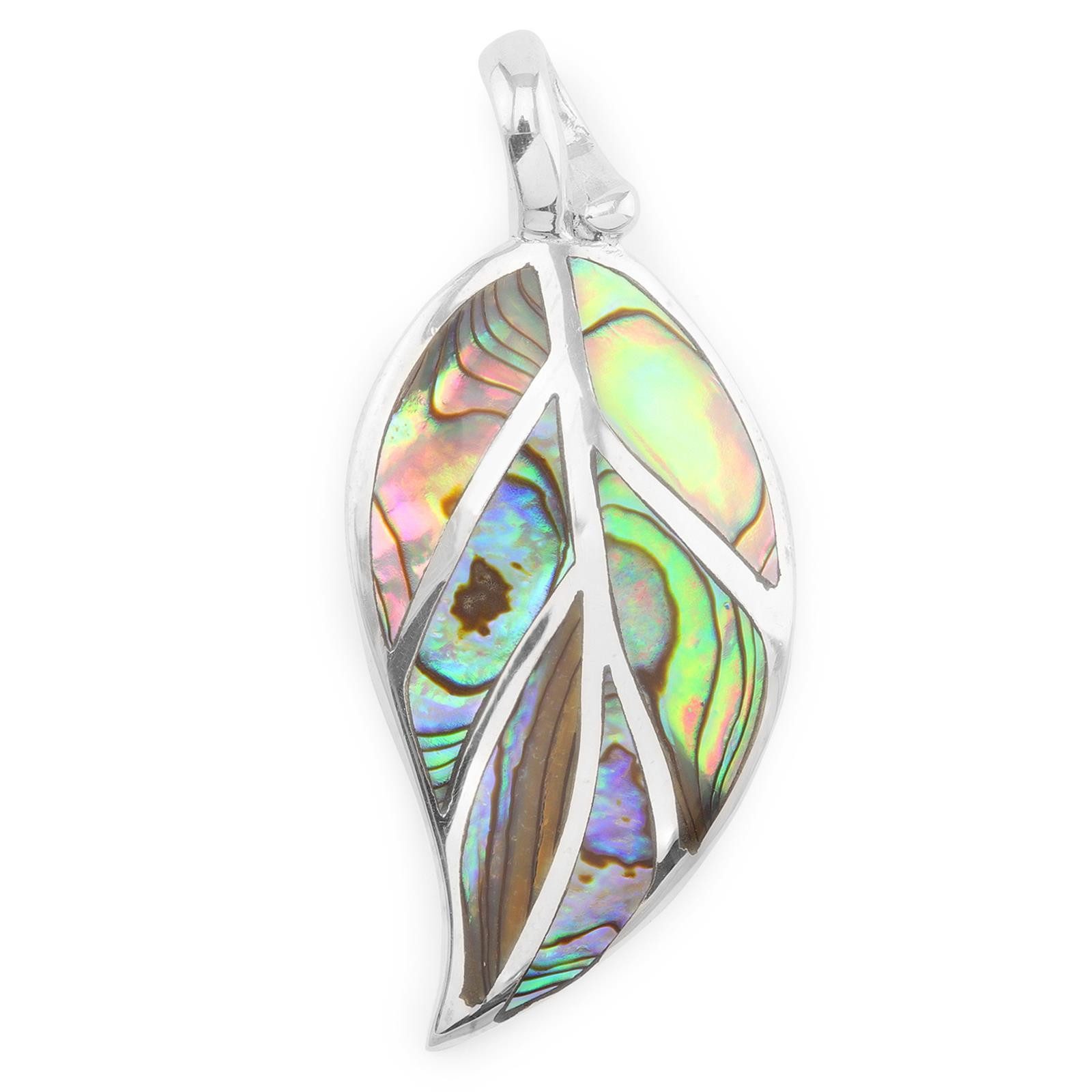 Kettenanhänger Blatt Anhänger aus 925 Silber