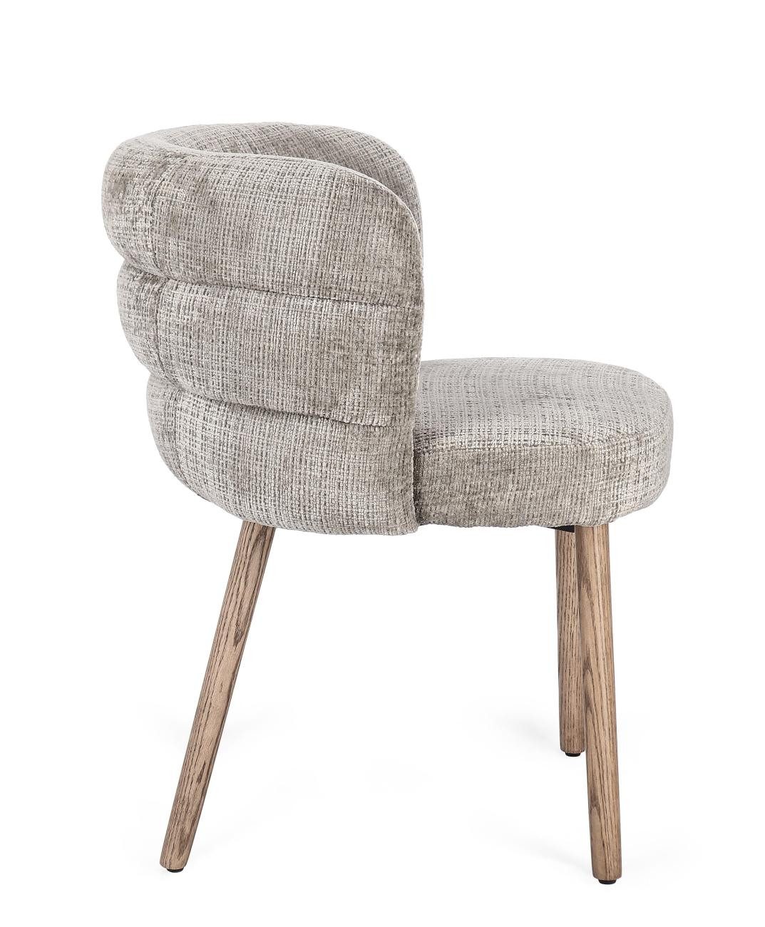 Feeling4Home Stuhl Ilma aus Stoff, Aschgrau