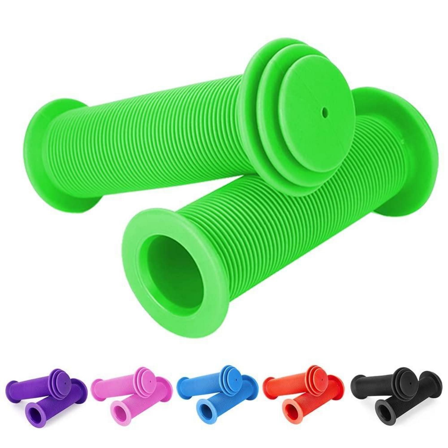LuxusKollektion Fahrradlenker Fahrradgriffe Kinder Lenkergriffe 22mm 105mm Prallschutz Green