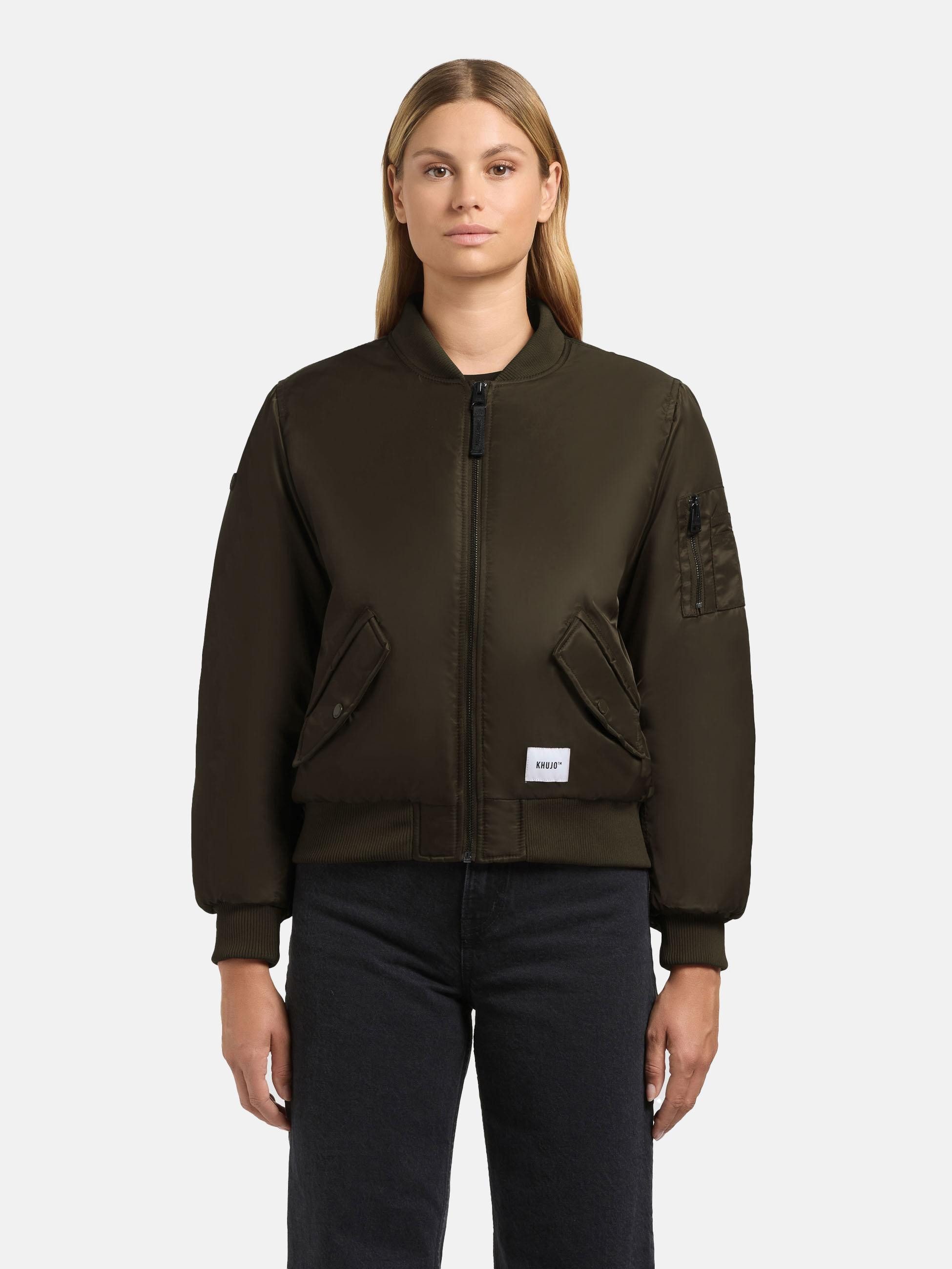 khujo Bomberjacke Kasia Modische kurze Damen Winterjacke