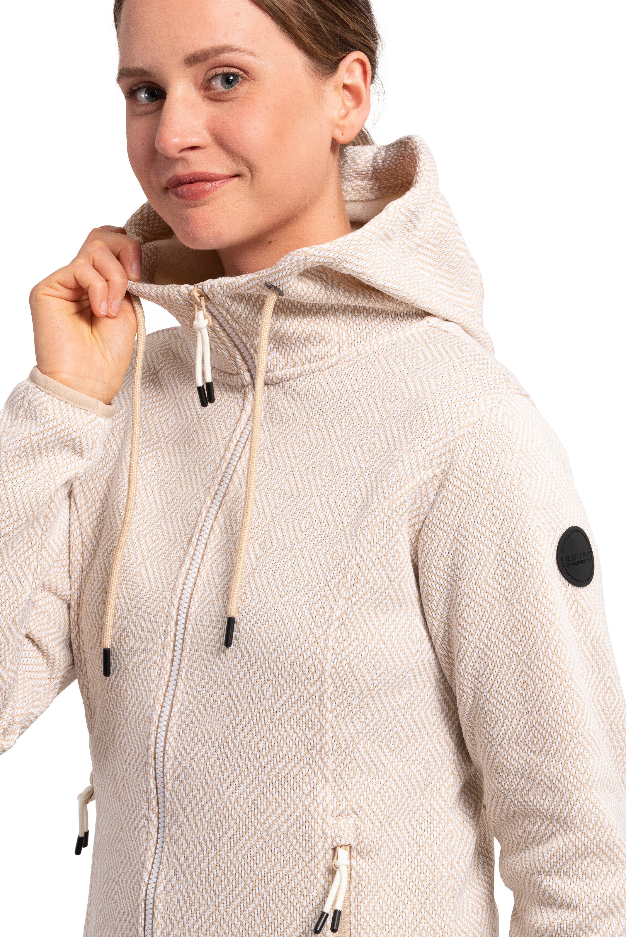 Icepeak Strickfleecejacke Auen Midlayer mit Kapuze günstig online kaufen