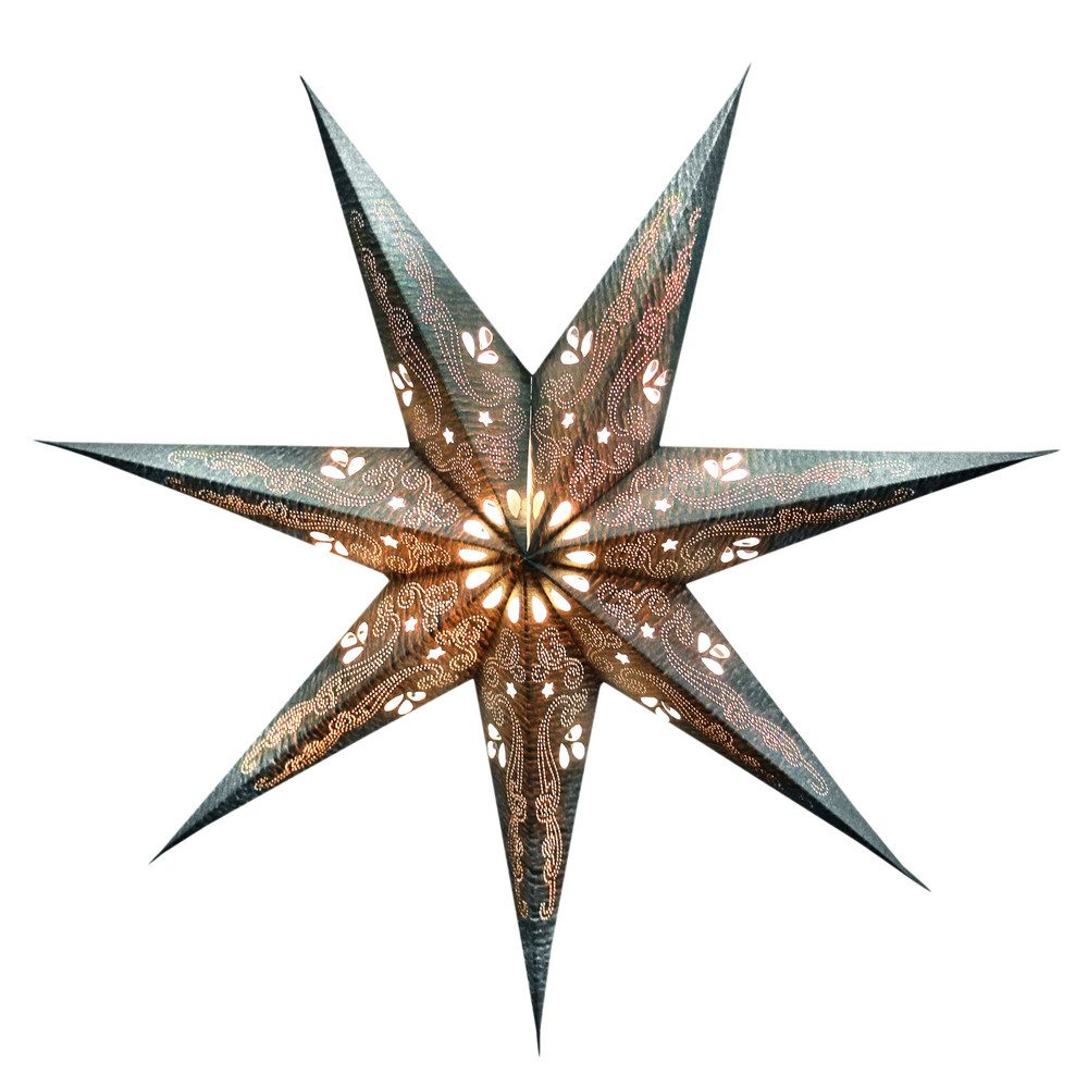 MICA Adventskranz Stern grau - ca. 60 cm