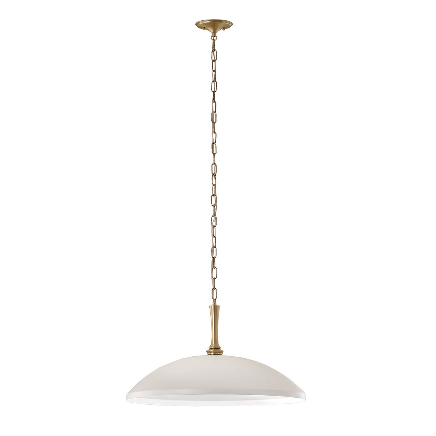 Licht-Erlebnisse Pendelleuchte FELIX, ohne Leuchtmittel, Metall E27 D: 50,8 cm rund H: max. 225,9 cm in Bronze Weiß
