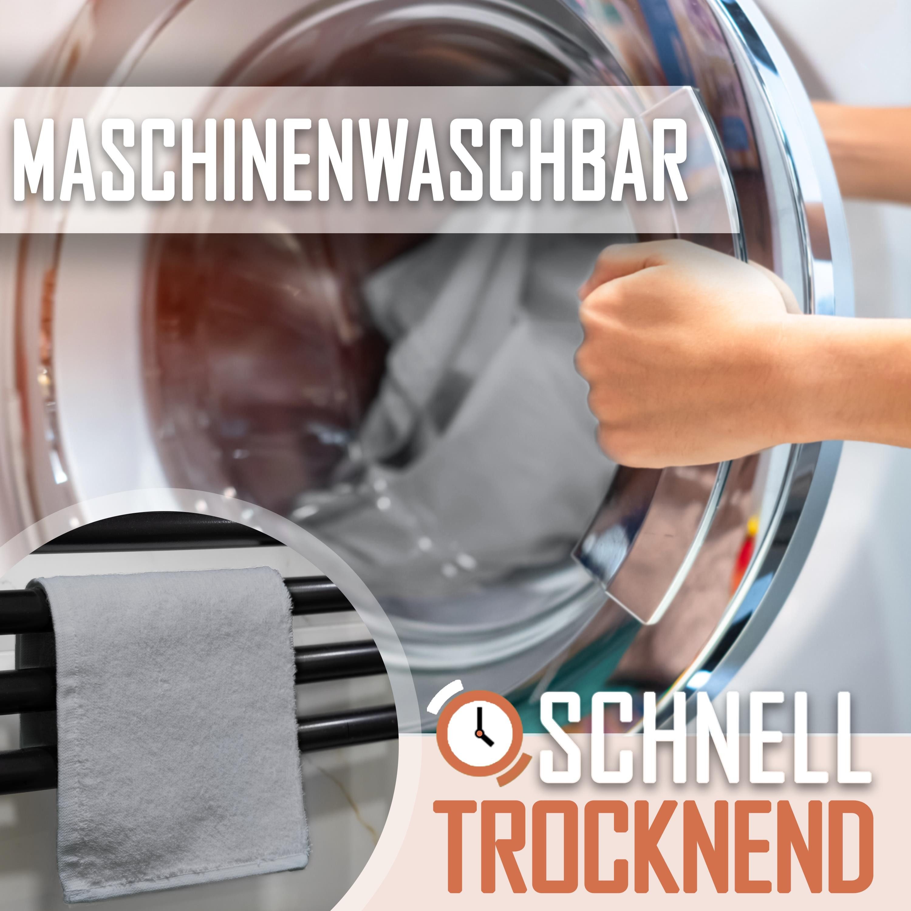 NatureMark Seiftuch 10er-Set Seiftücher 30x30cm 100% Baumwolle, (10-St), Frottier Waschlappen Seiflappen 30 x 30 cm, Silber grau – Bild 5 von 5