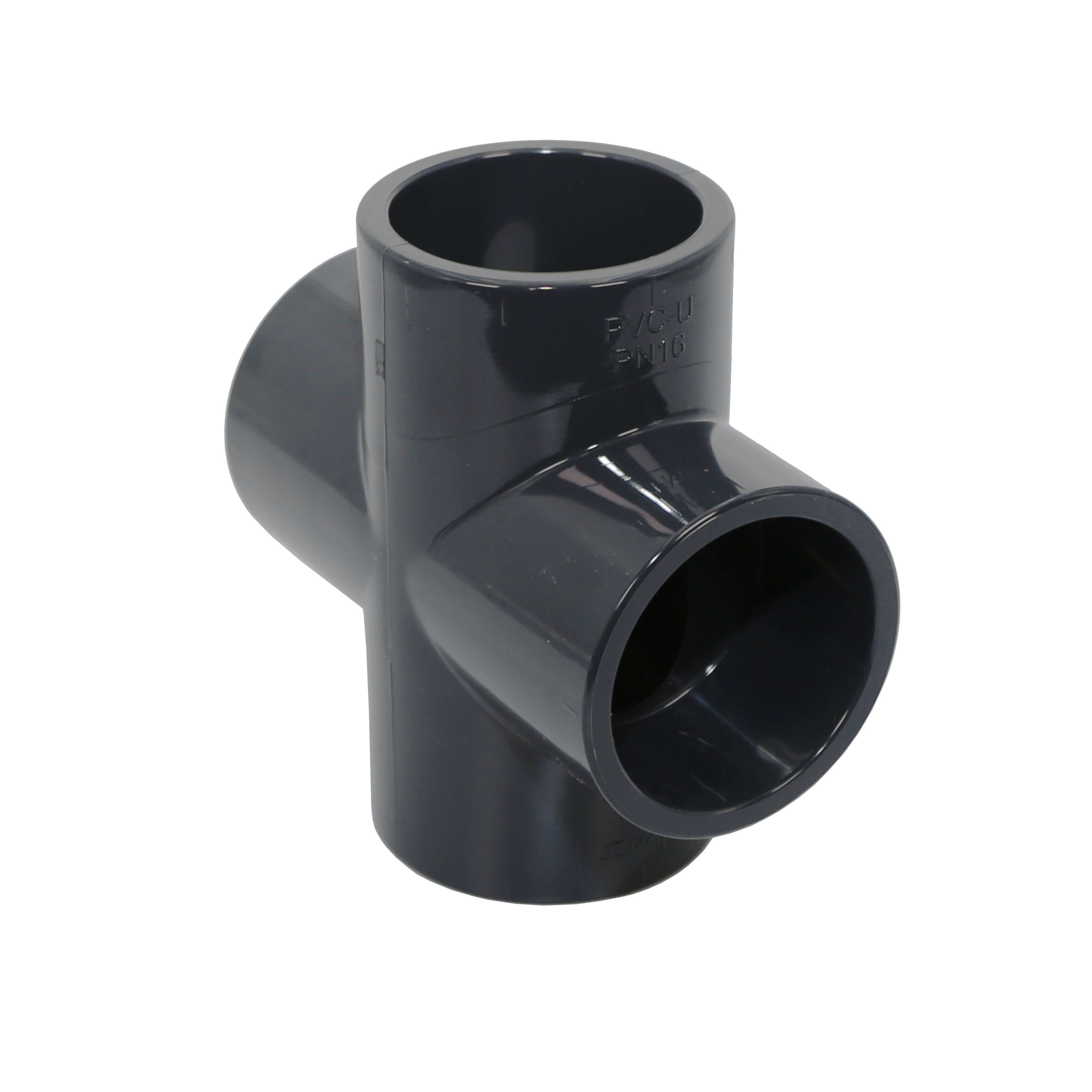 HAF Rohrverbinder PVC Fittings Kreuzstück 50mm Klebemuffe Verrohrung PN16 Pool & Teich, Max. Arbeitsdruck 16 bar bei 20 C°
