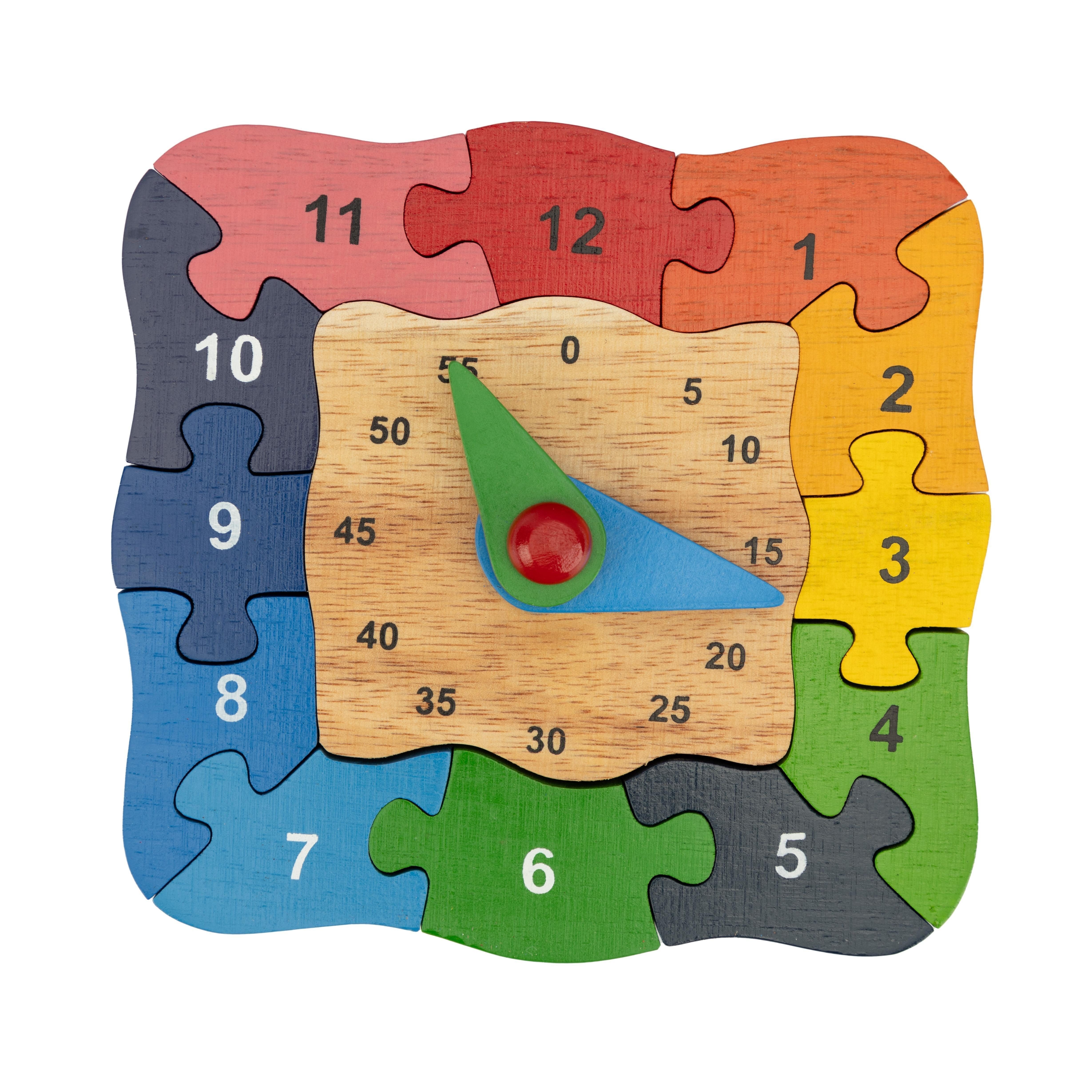 El Puente Puzzle Puzzle Uhr, 13-teilig, Handmade, Puzzleteile, Handmade