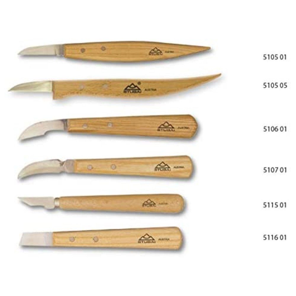 Stubai Hobelmesser Kerbschnitzmesser-Satz, 5-tlg.