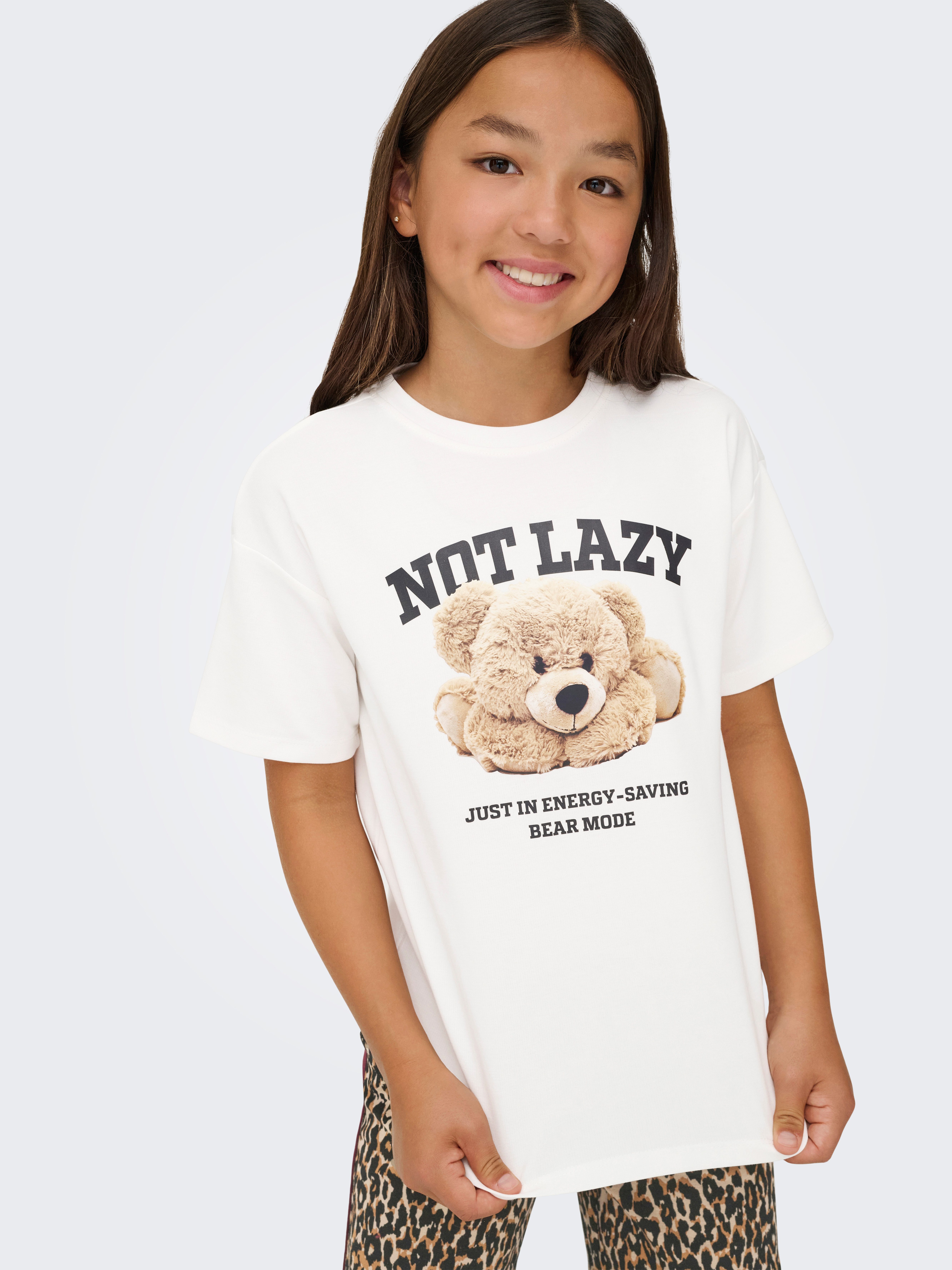 KIDS ONLY Kurzarmshirt KOGBILLIE S/S LOOSE TEDDY TOP JRS NOOS