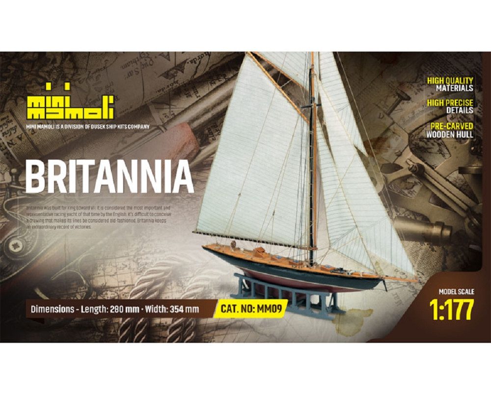 Krick Modellbausatz Mini Mamoli Schiff Britannia 1:177 Holz Bausatz