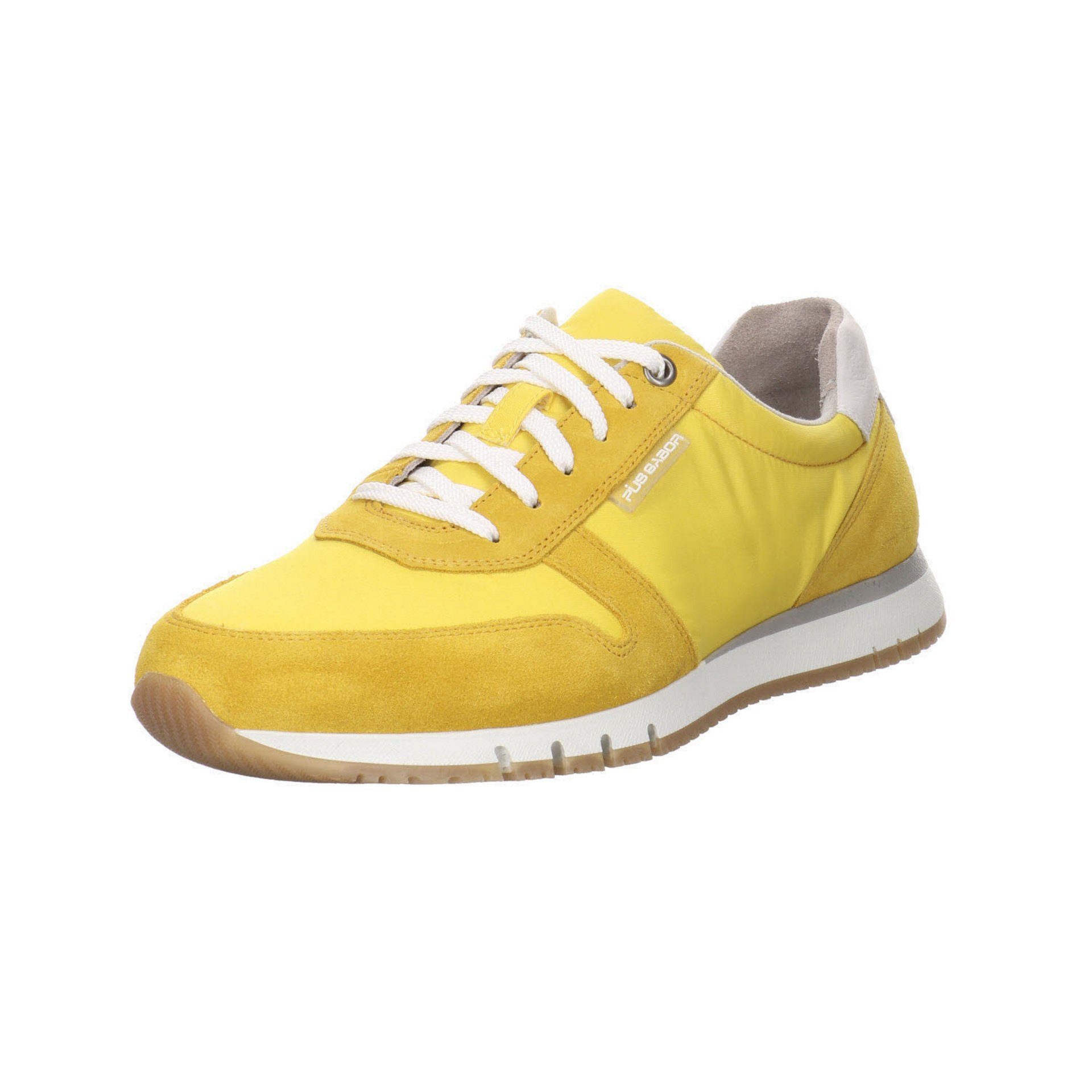Pius Gabor Herren Sneaker Schuhe Sneaker Sport Halbschuhe Schnürschuh Lederkombination yellow | Sneaker