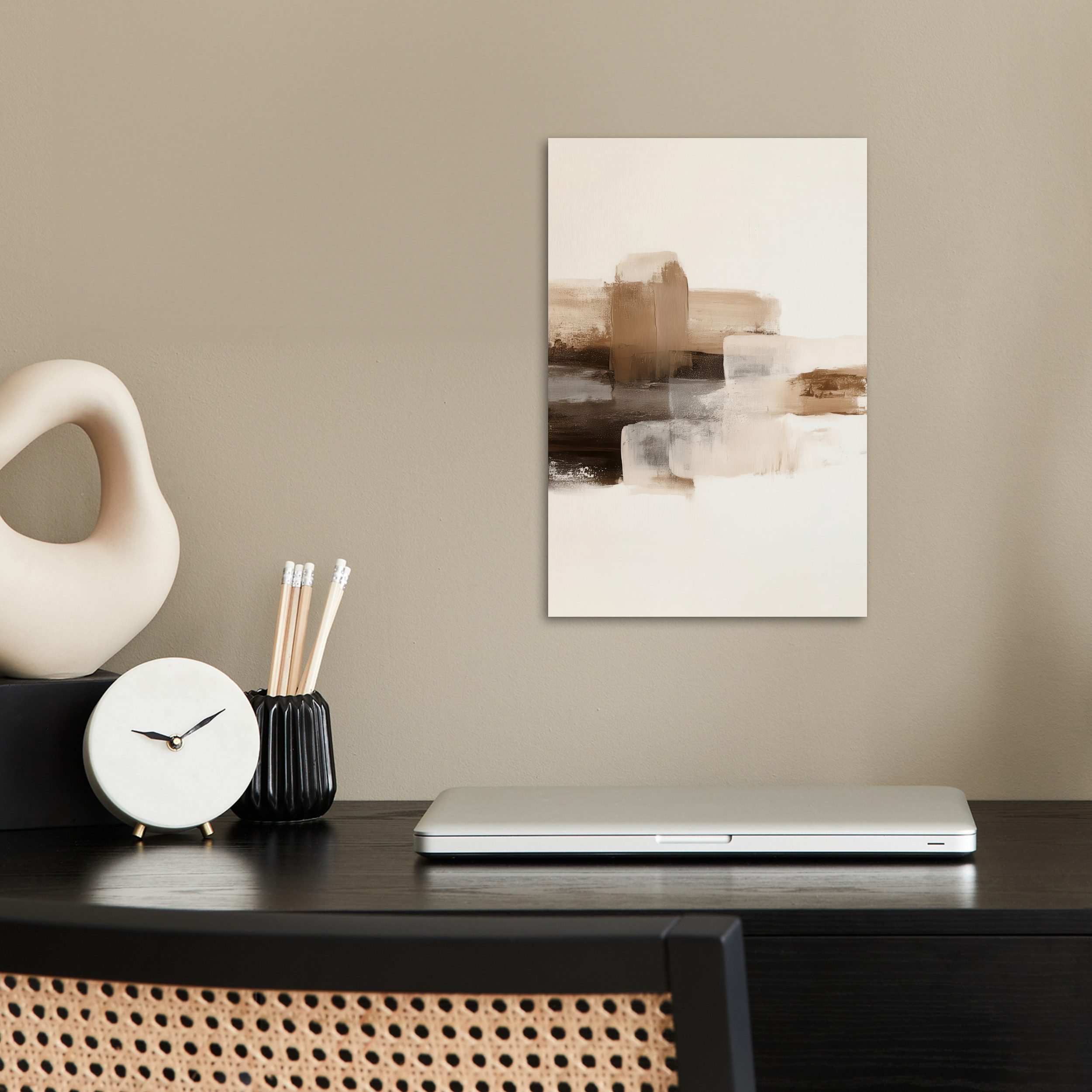 MuchoWow Poster Pinselstriche - Abstrakte Landschaft günstig online kaufen