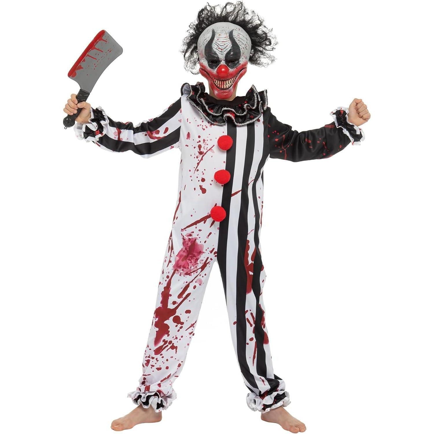 LuxusKollektion Clown-Kostüm Killer Clown Kostüm Horror Halloween Gruseliges Clownskostüm für