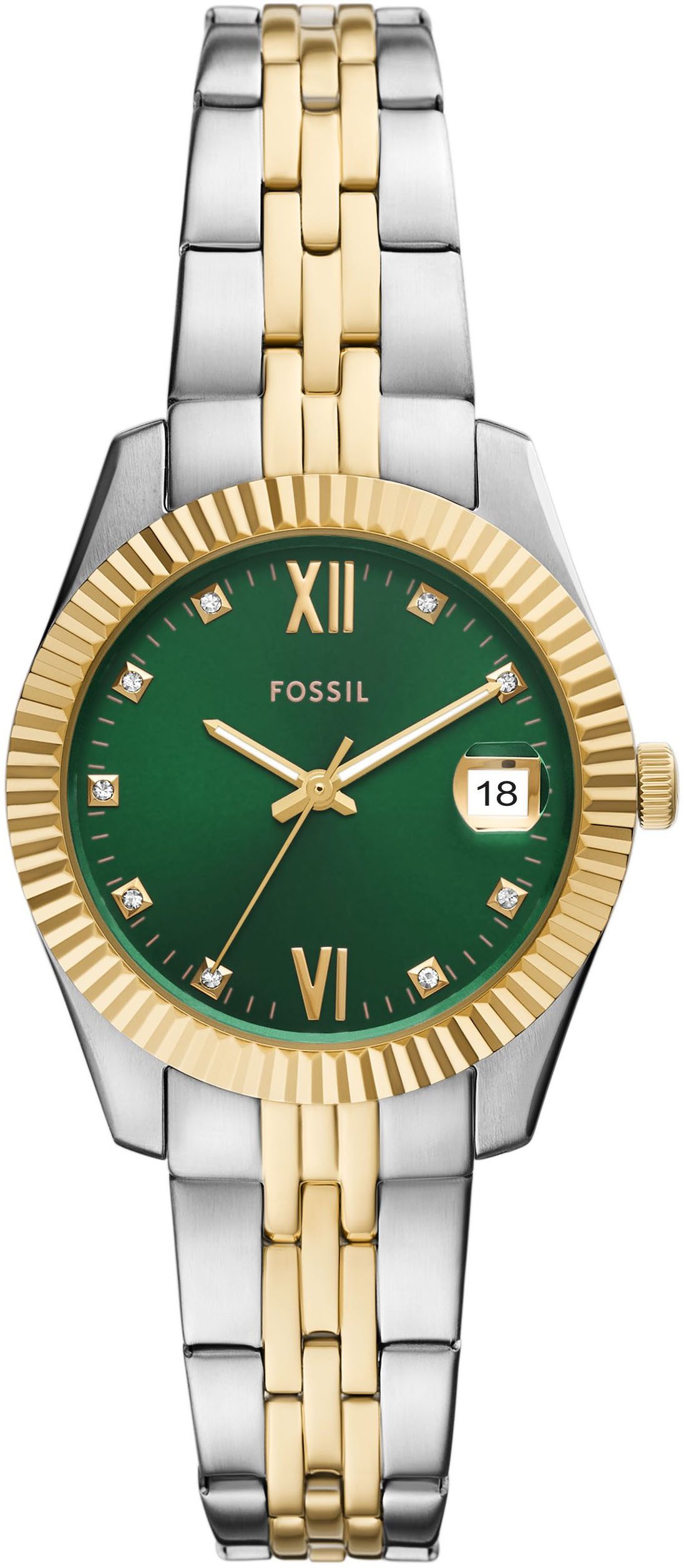 Fossil Quarzuhr SCARLETTE ES5388, Armbanduhr, Damenuhr, Edelstahlarmband, a günstig online kaufen