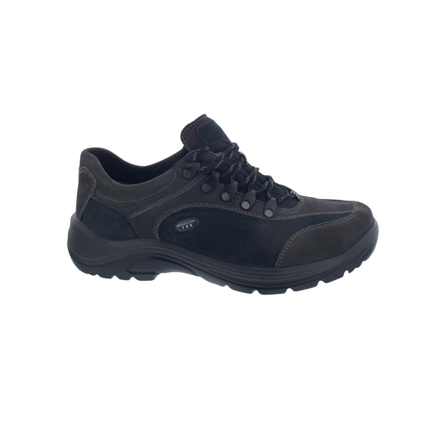 Waldläufer HAYO Outdoor-Halbschuh, Bear, Carbon / Notte, Weite H 41590 Schnürschuh