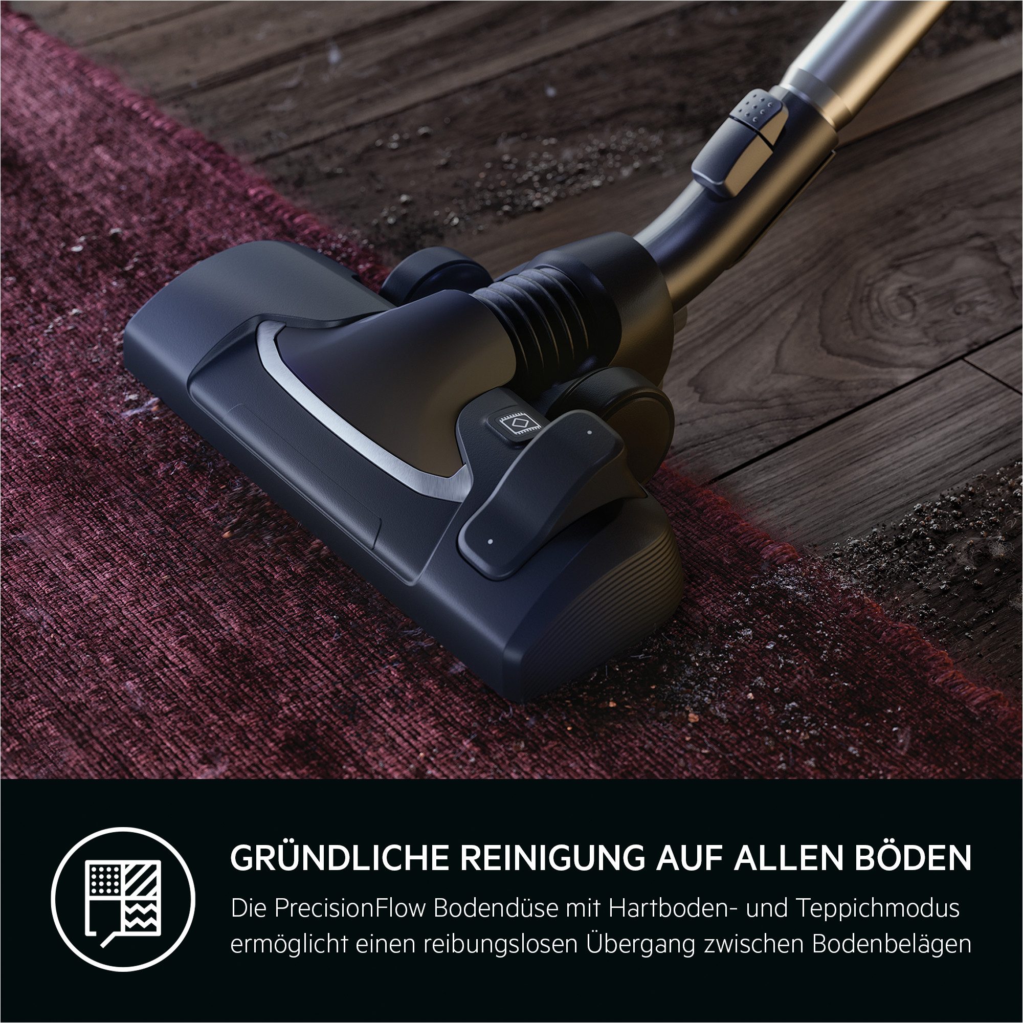 AEG Bodenstaubsauger CLEAN 6000 (AB61C2ÖKO/AB61C1WP/AB61C2DBS), hohe Saugleistung, 750 W, mit Beutel, inkl. Zusatzdüsen – Bild 4 von 5