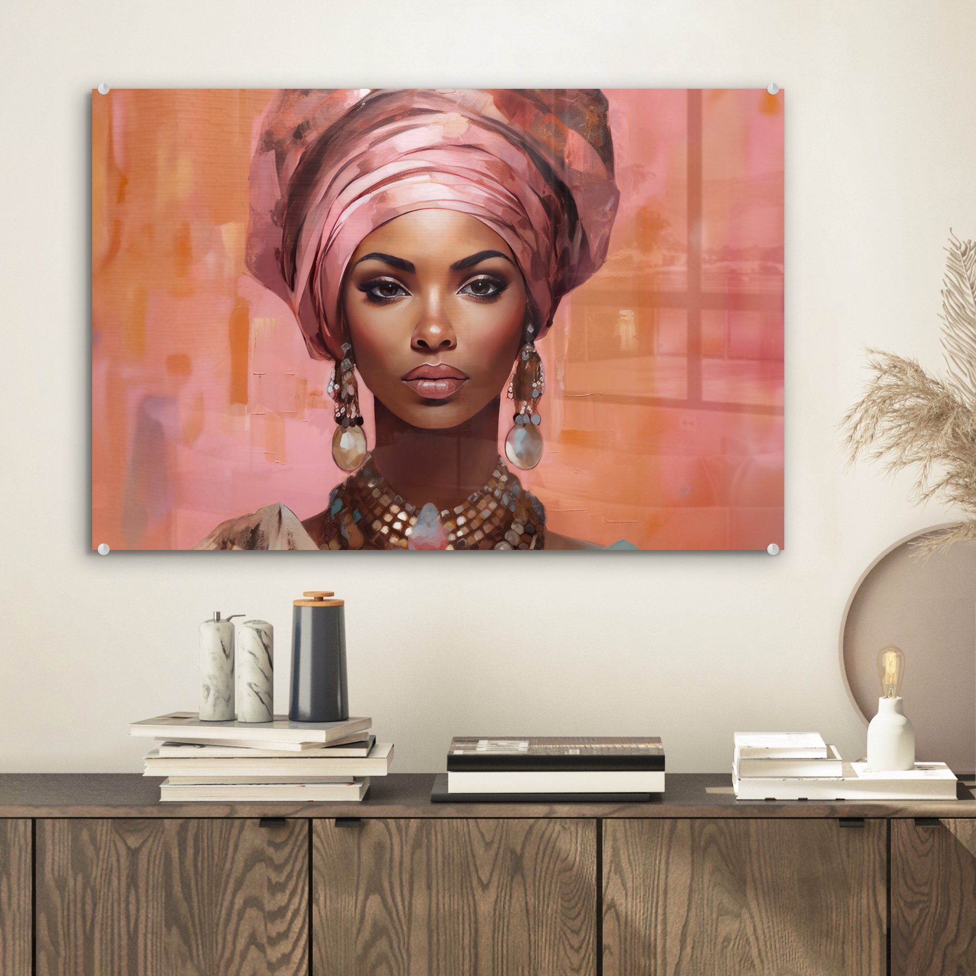 MuchoWow Acrylglasbild Kunst - Frau - günstig online kaufen