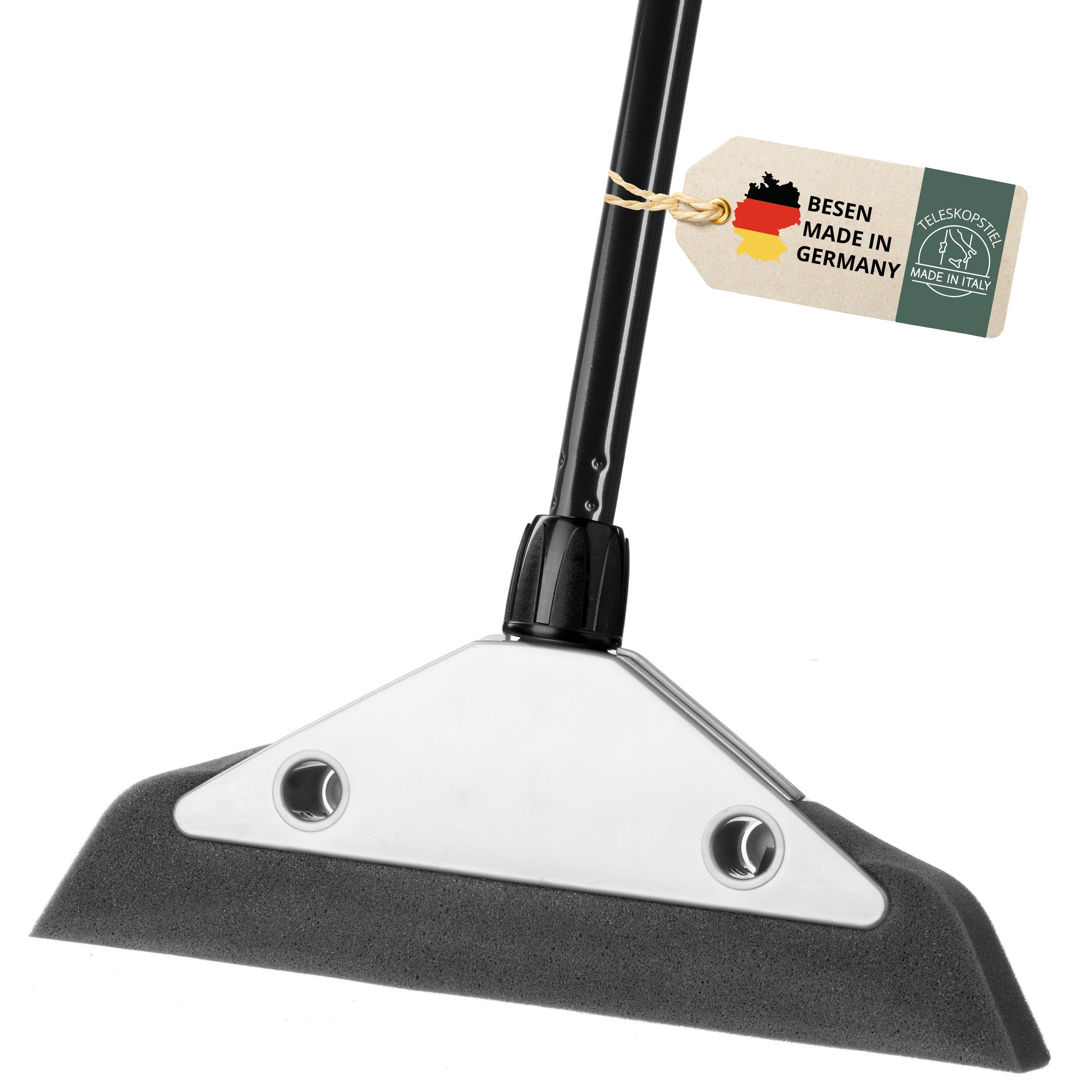 Hovedal Staubbesen Schaumstoffbesen mit Stiel, Besen aus Schaumstoff, Schwammbesen, Idealer Kehrbesen, Schwamm Besen, Zimmerbesen