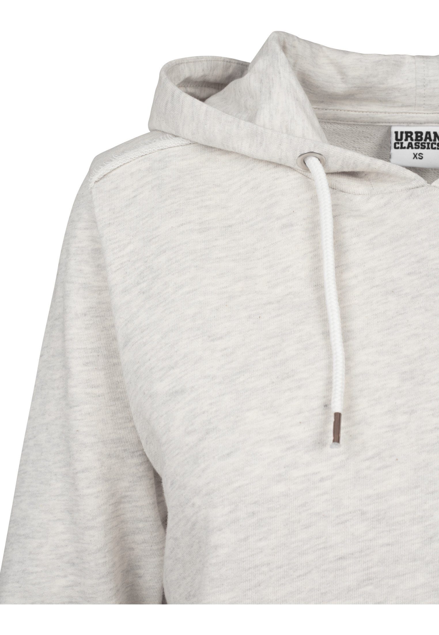 Cropped Damen CLASSICS Kapuzenpullover offwhite melange Ladies URBAN (1-tlg) Terry Hoody