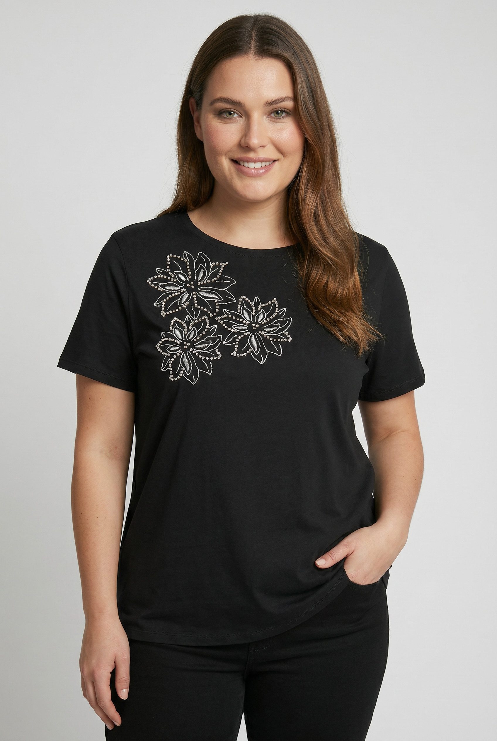 ONLY CARMAKOMA Rundhalsshirt CARTIMON LIFE S/S O-NECK REG FIT TEE JRS